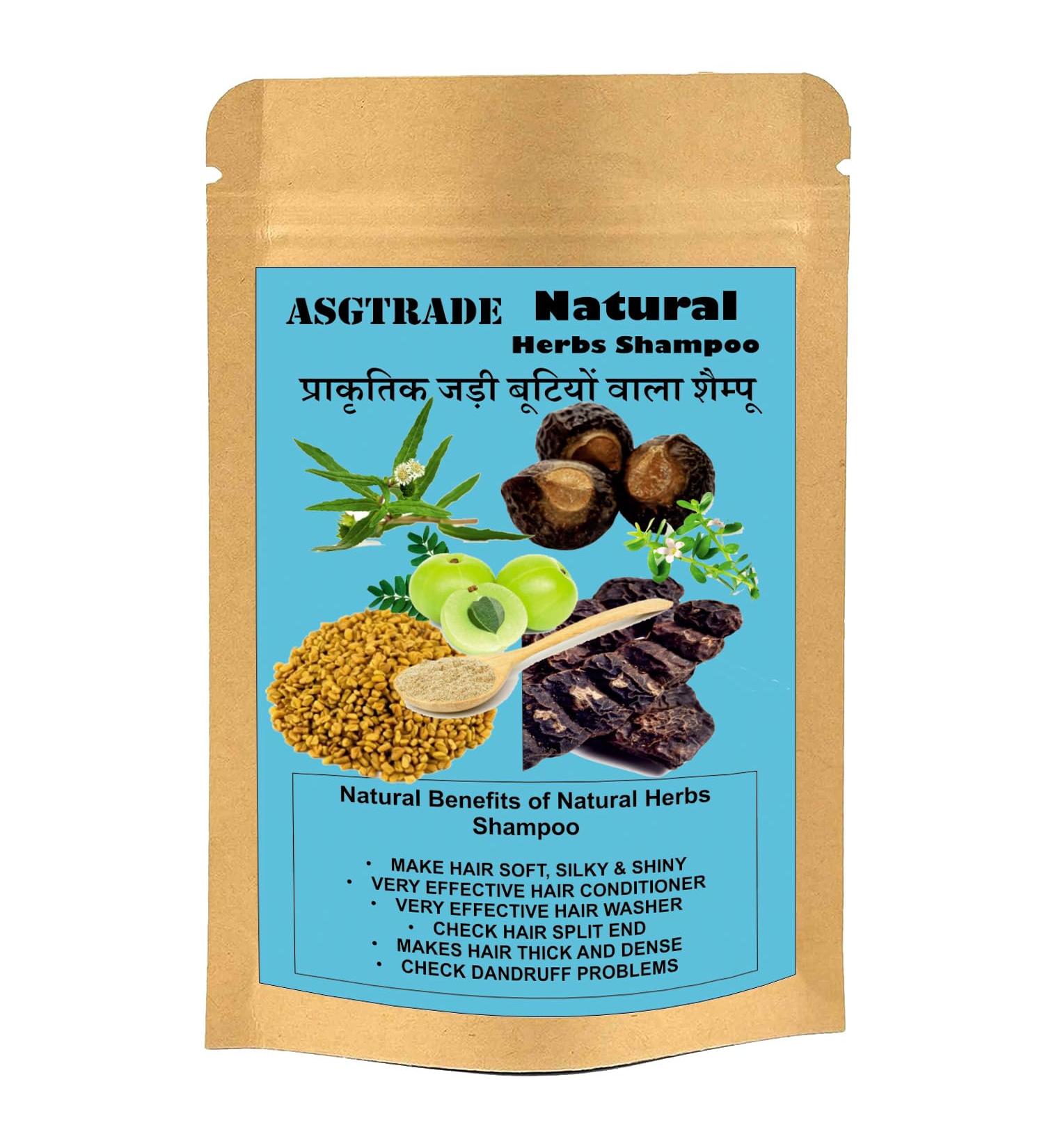 Natural Organic Hair Shampoo with Amla Reetha Shikakai & Methi Dana - Hair Growth & Dandruff Control for Men & Women - Buy Online on GoSupps.com