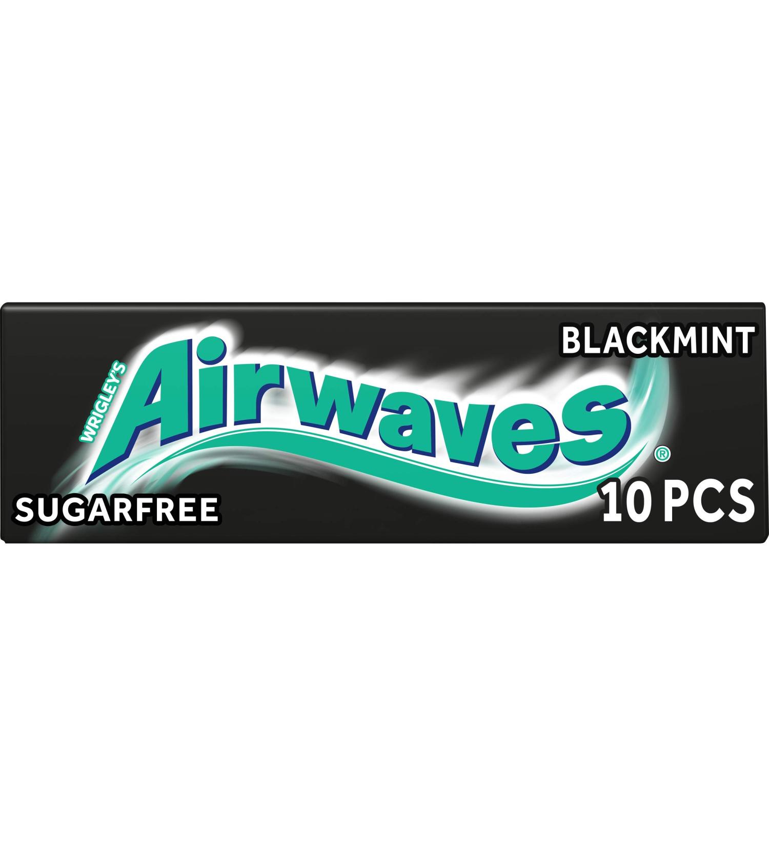 AIRWAVES Black Mint Menthol Sugar Free Chewing Gum 10 Pellets - Buy Online on GoSupps.com