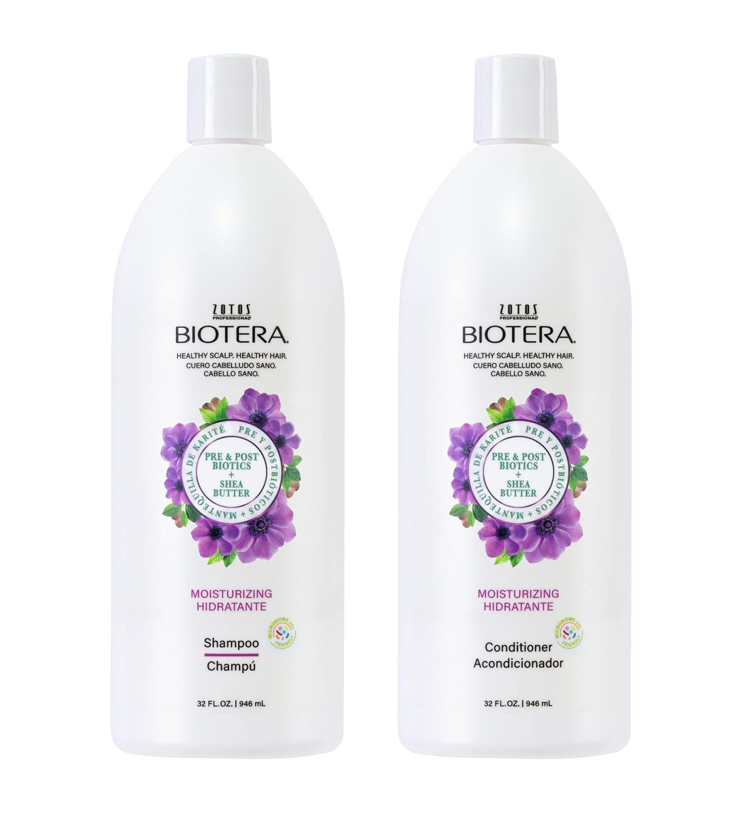 BIOTERA Moisturizing Restoring Shampoo and Conditioner Set - 32 Fl Oz (Pack of 2) | For Dry, Medium, Fine Hair | Vegan & Microbiome Friendly - Buy Online on GoSupps.com