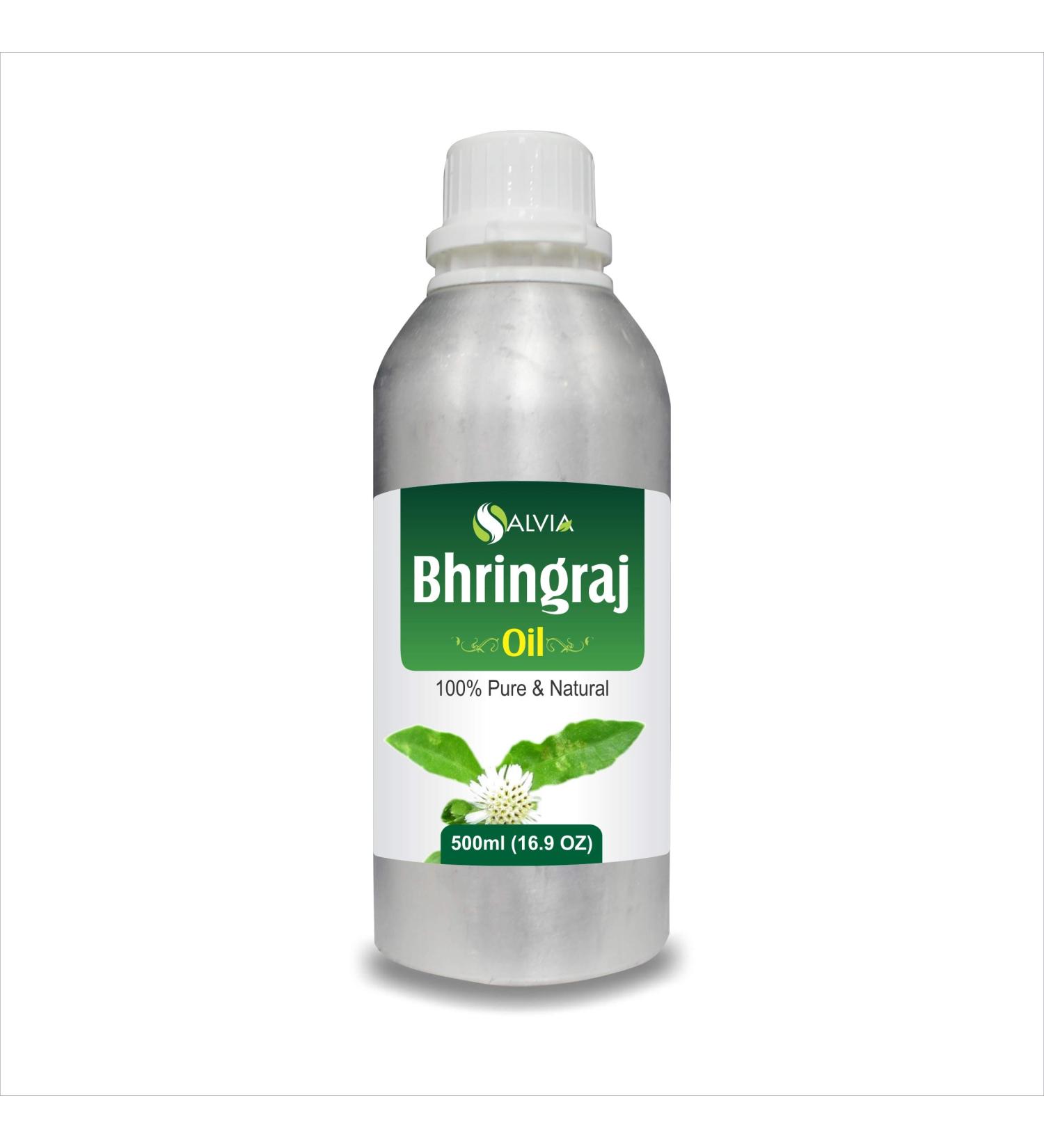 Bhringraj Essential Oil 100% Natural - Cold Pressed Aromatherapy Oil - 500ml Therapeutic Grade - Buy Online on GoSupps.com