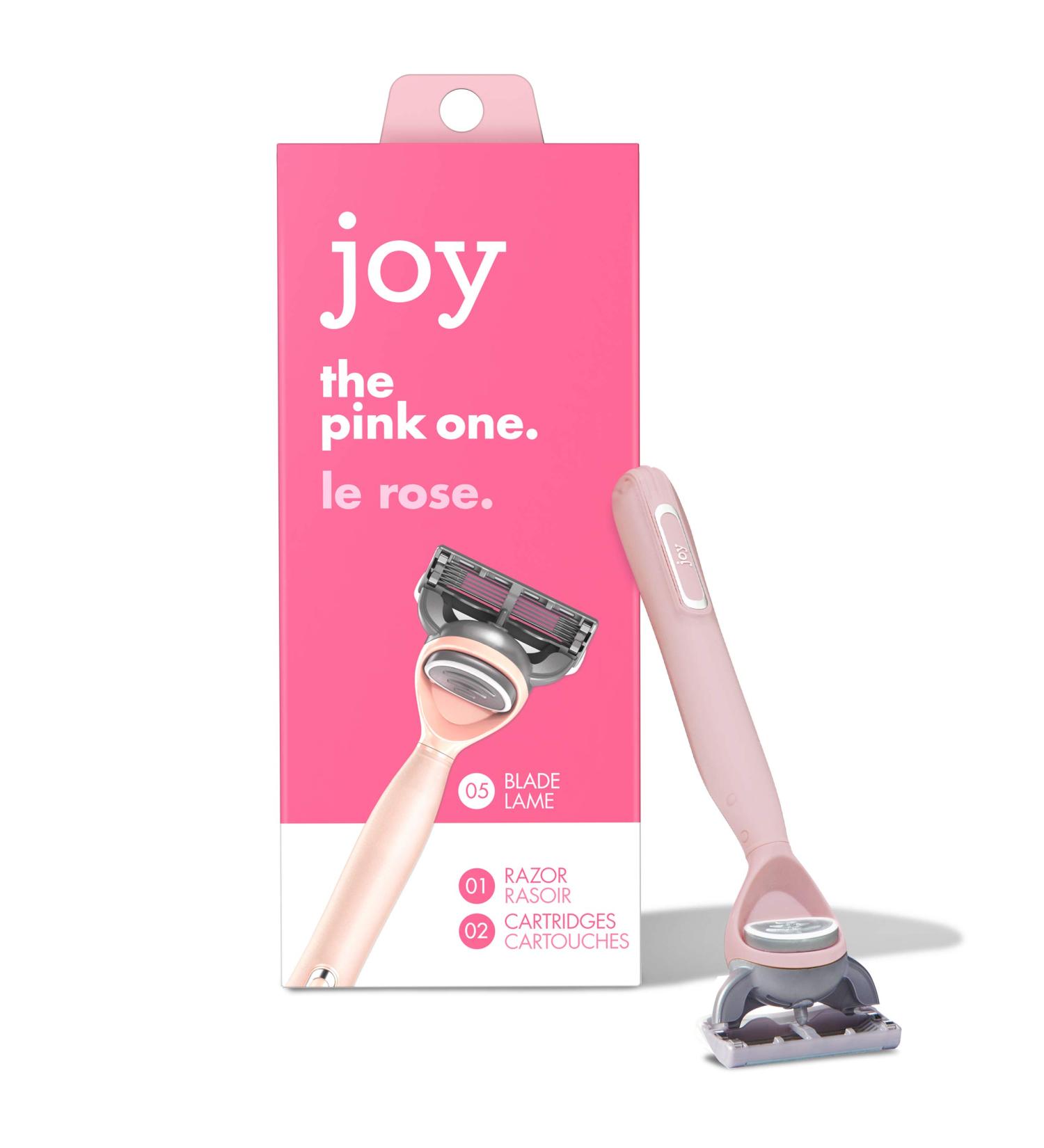 JOY The Pink One Razor with 2 Cartridges - Smooth Shave Guaranteed - Buy Online on GoSupps.com