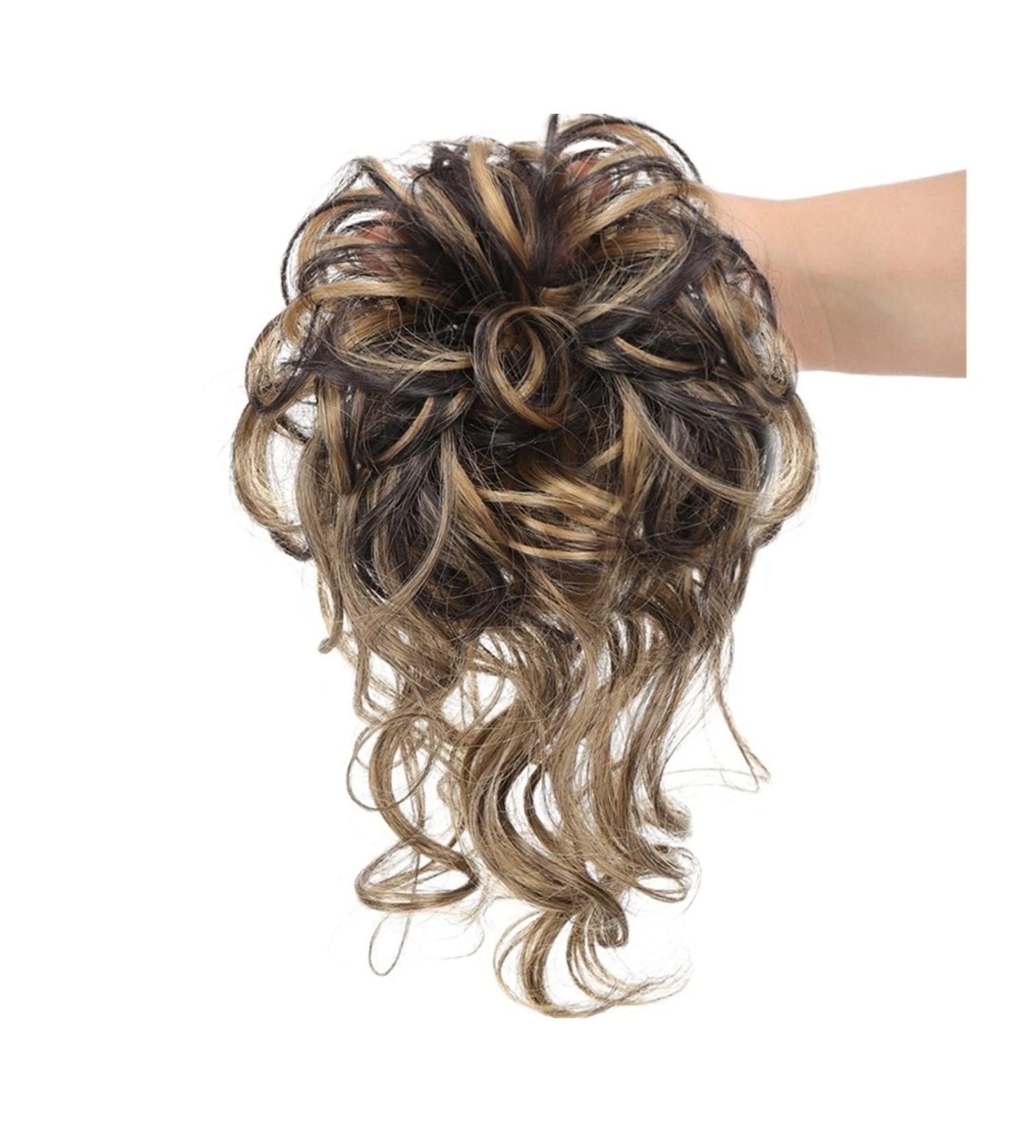 Hair Bun Hairpiece for Women Pieces Curly Chignon Donut Scrunchie for Women Messy Bun Hair Piece Synthetic Tousled Updo Hair Buns Extension Elastic Hair Band Hair Hair Chignons(106) - Buy Online on GoSupps.com