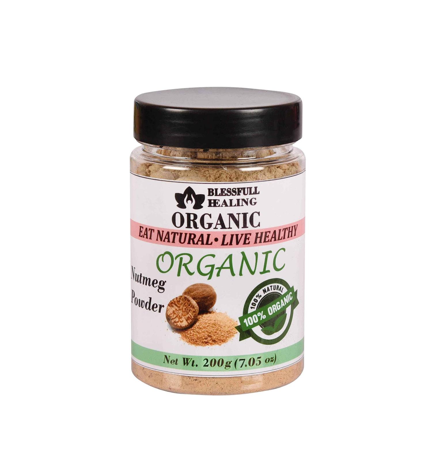 Blessfull Healing Organic Nutmeg Powder 200 Gram Airtight Container (Packing May Vary) 200 Gram 7.05 oz - Buy Online on GoSupps.com