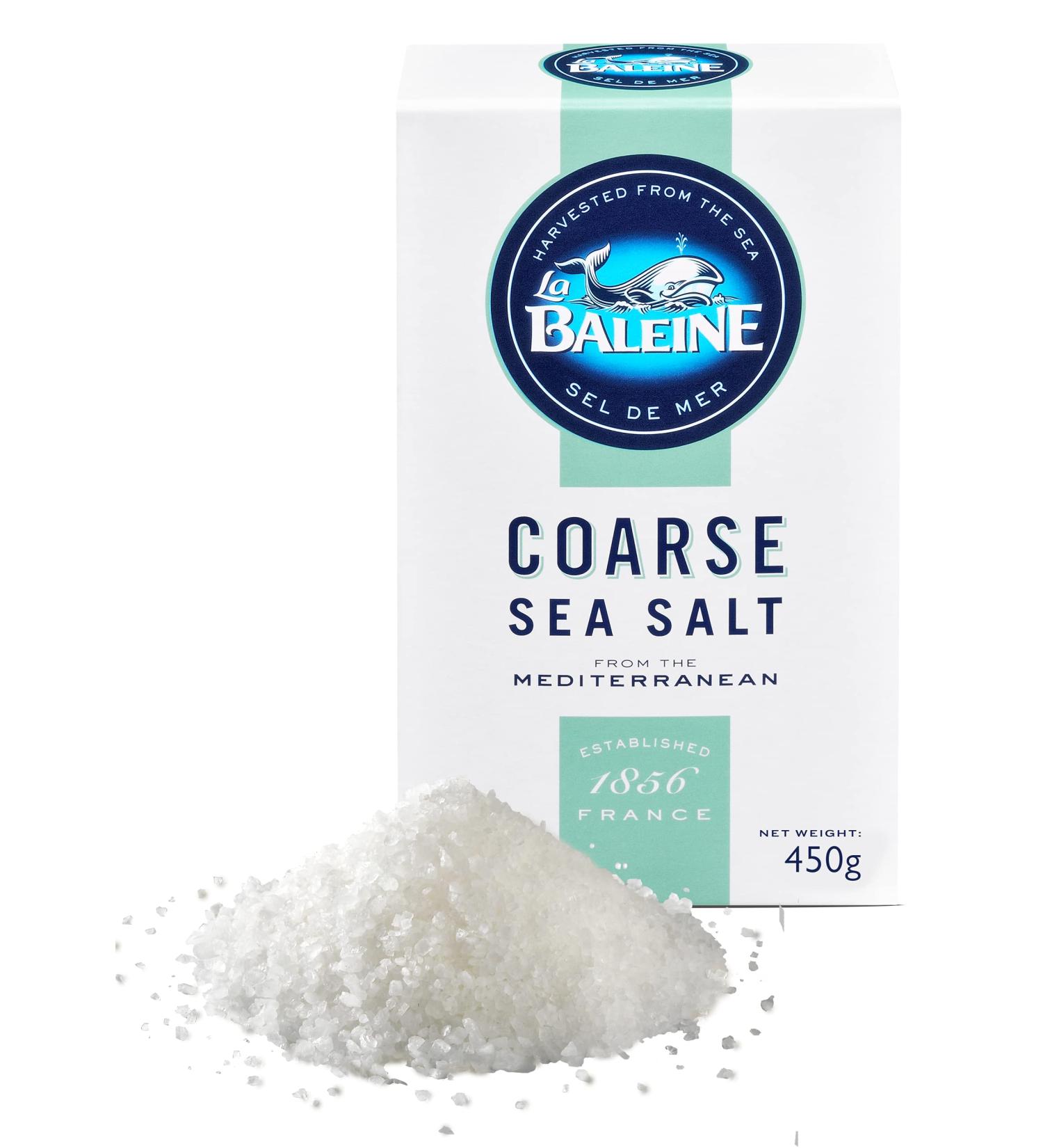 La Baleine Coarse Sea Salt Box - 450g | Ideal for Cooking & Seasoning | Salt Grinders - Buy Online on GoSupps.com