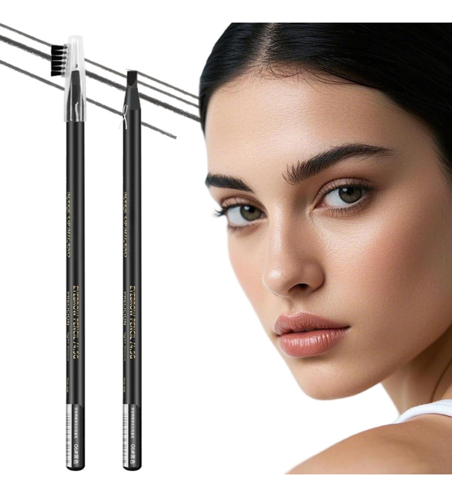 Lot de 2 crayons sourcils Microblading imperm ables Stylo sourcils en bois avec taille-crayon int gr pointe fine pour les cheveux comme les traits et porter toute la journ e pour un u Noire - Buy Online on GoSupps.com