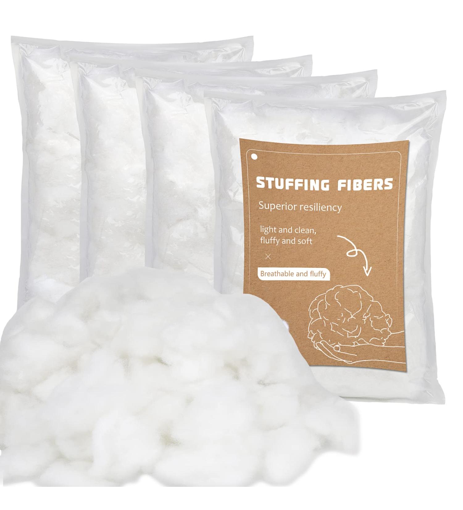 800g/28.22oz Polyester Fiber Filling  Premium Fiber Filling  Super Soft and High Elastic Filling Fiber  for Stuffing for Small Dolls Part Pillow Cushion Stuffing  Animal Crafts Recyclable - Buy Online on GoSupps.com