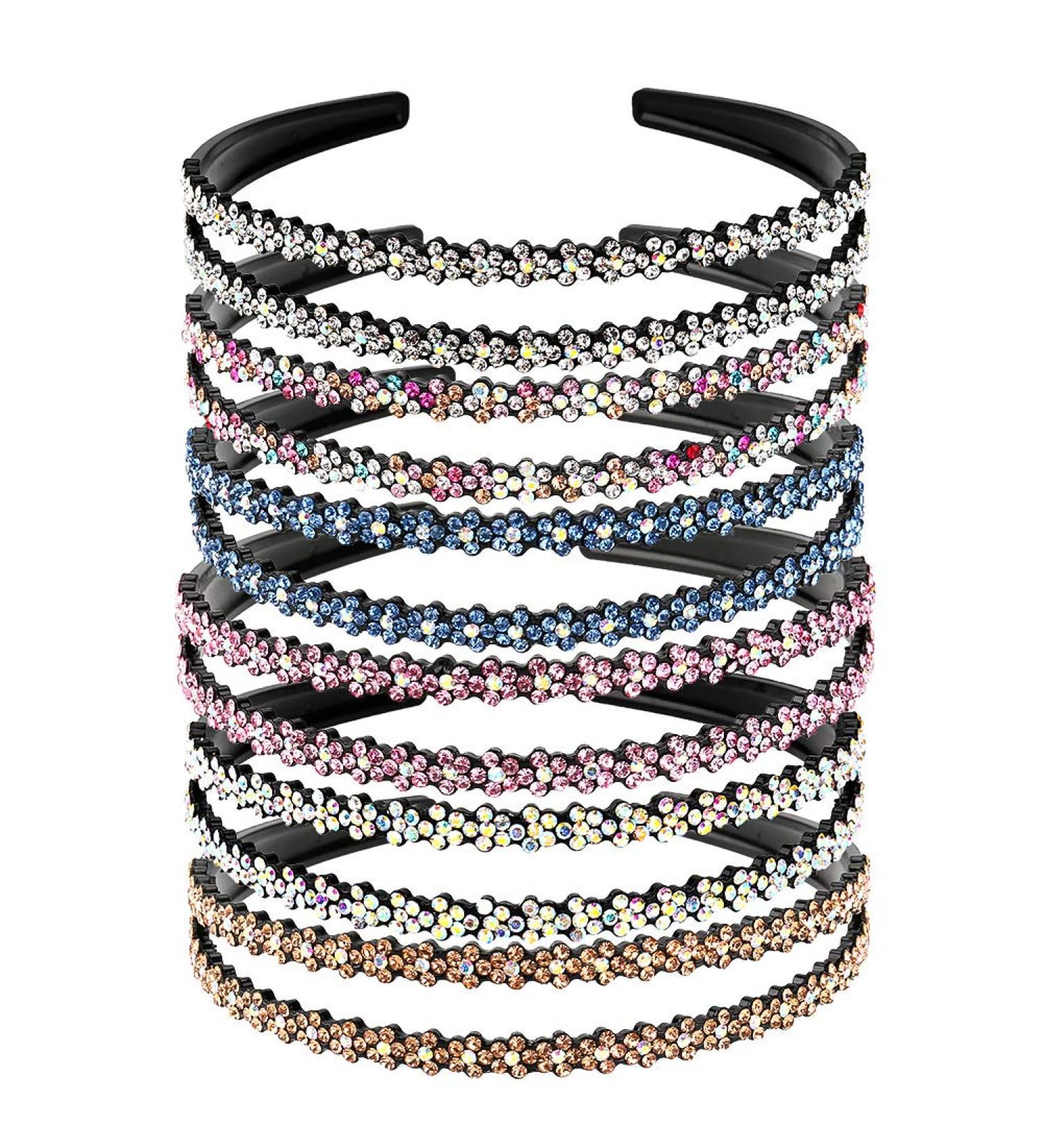 BKpearl 6 Pack Rhinestone Headbands - Fashion Hair Hoop for Women & Girls - Buy Online on GoSupps.com