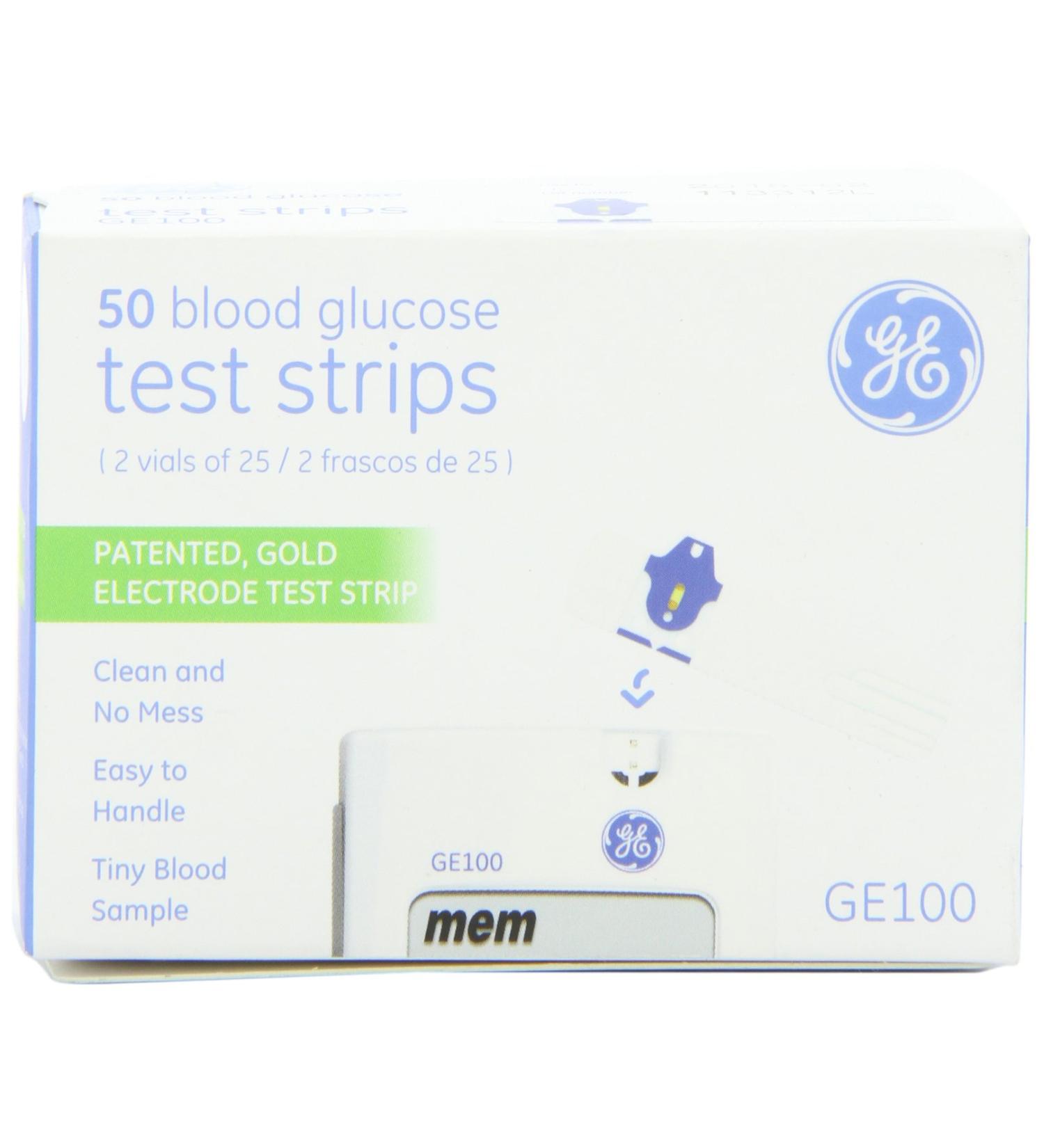 GE100 Test Strips 50ct - Accurate Blood Glucose Monitoring Essentials - Buy Online on GoSupps.com