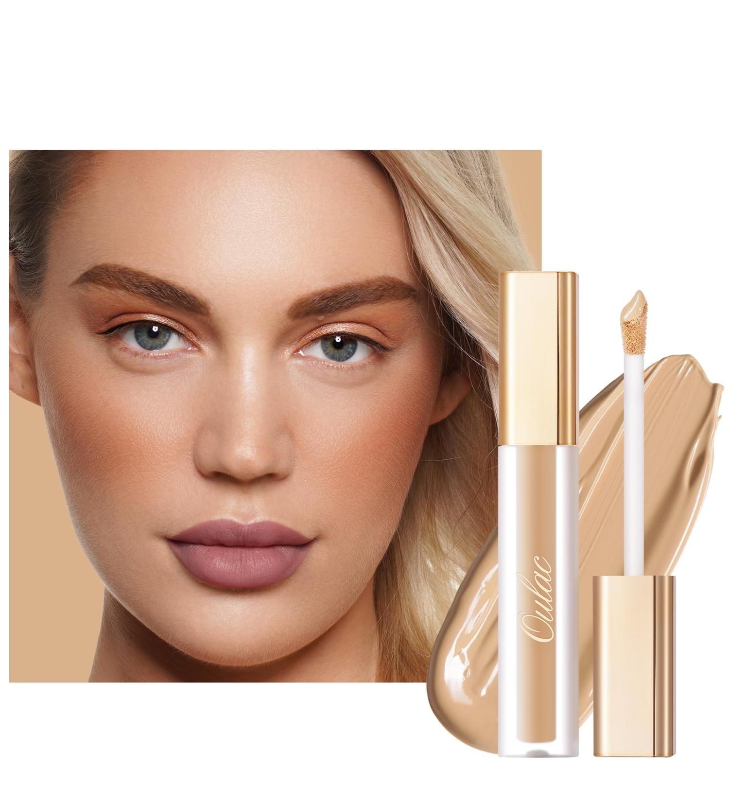 Oulac Hydrating Concealer Makeup | Medium coverage concealer for dark circles | Makeup concealer that nourishes the skin Light Medium concealer vegan 3.8ml Light Medium (C4) - Buy Online on GoSupps.com