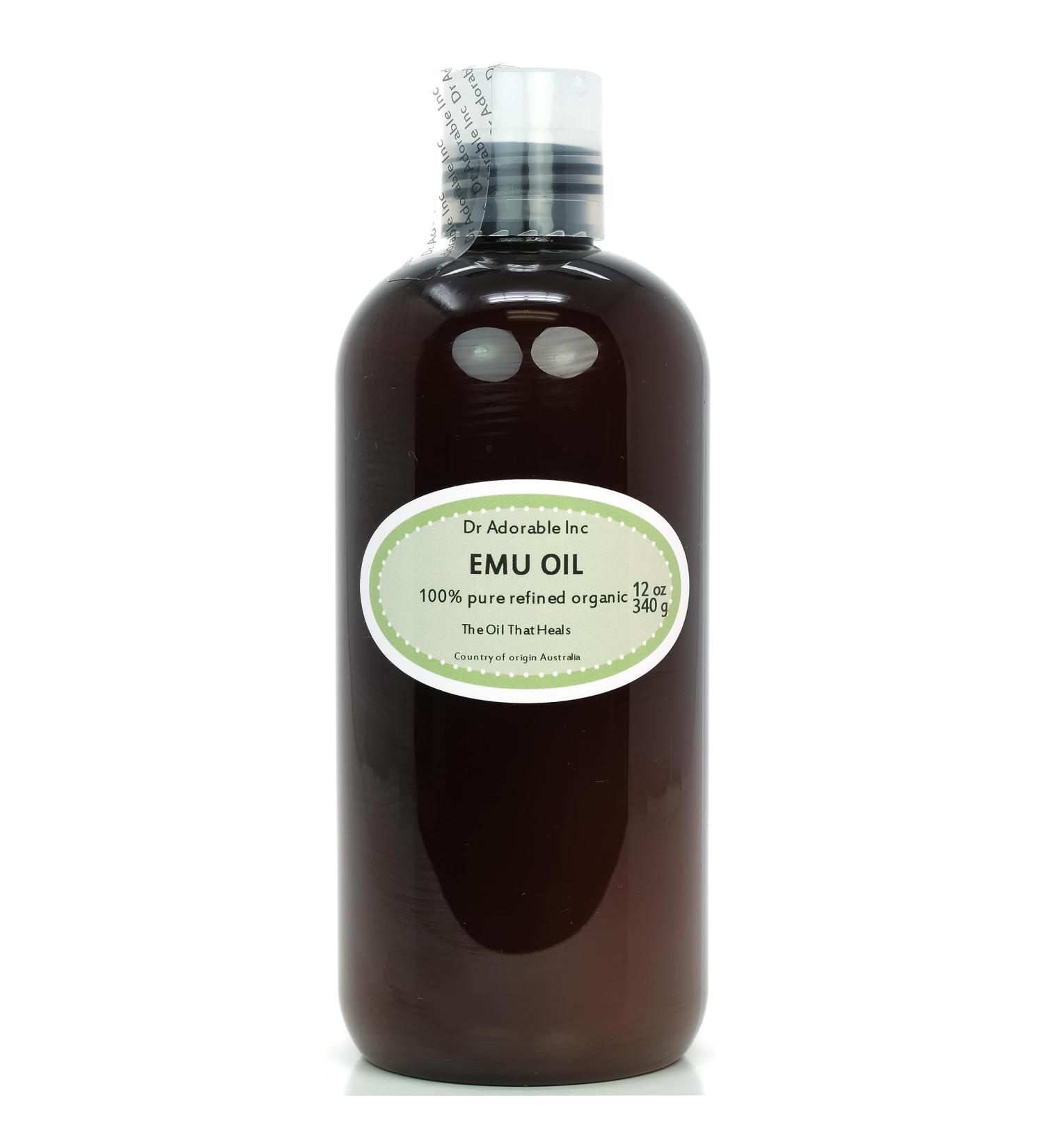 Buy Dr Adorable 12 oz Australian Emu Oil - 100% Pure Natural Triple Refined Organic | International Shipping Available - Buy Online on GoSupps.com