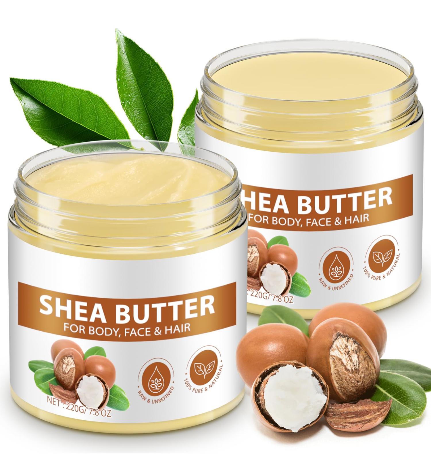 FEISIDUNWSF Raw Shea Butter Organic Pure & Unrefined Shea Butter for Body Face & Hair Care Deep Moisturizing Natural Skin Hydration Softening & Nourishing Enriched with vitamins A E & F 7.8 OZ - Buy Online on GoSupps.com