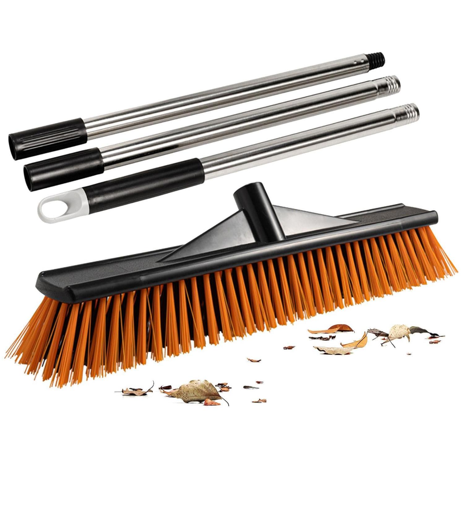 Stiff Bristle Shower Scrubber - Scrubbing Floor Broom Portable Floor Scrub Brush Grout Brush Outdoor Sweeping Brush for Warehouses Garages Balconies Decks Swimming Pools Fanelod 50cm - Buy Online on GoSupps.com