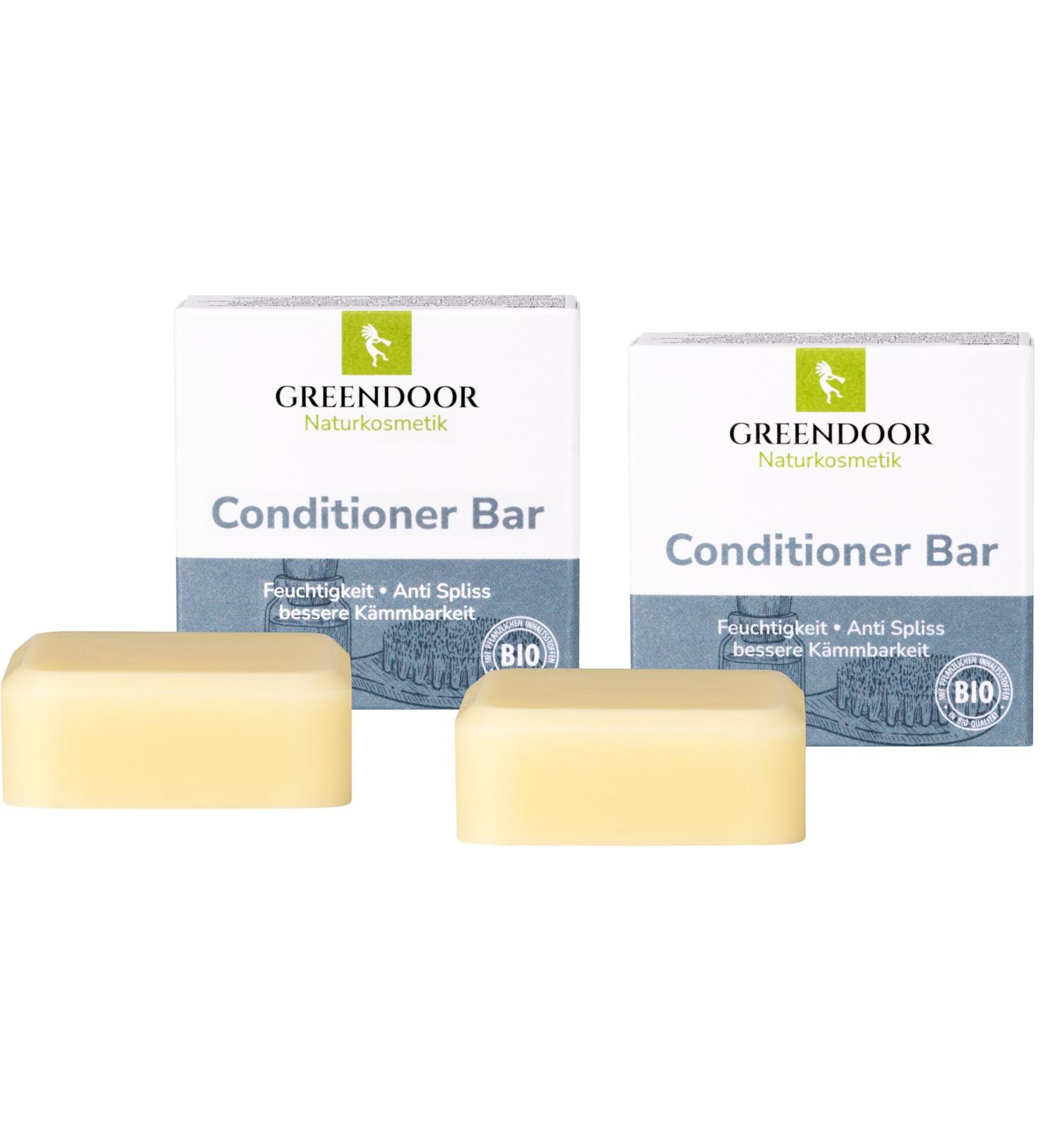 Buy Greenendoor 2 Pack Hair Conditioner Bar - Natural Silicone-Free Anti-Frizz Silky Gloss & Gentle Fragrance - 96g for Healthy Hair - Buy Online on GoSupps.com