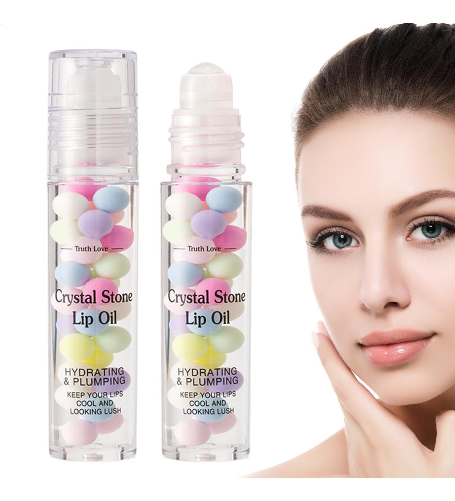 Lunaobrik Rolling Ball lip oil rolling lip oil moisturizing nonstick lip pro oil transparent plumping lip pro oil lip oil for lip care and lips for women - Buy Online on GoSupps.com