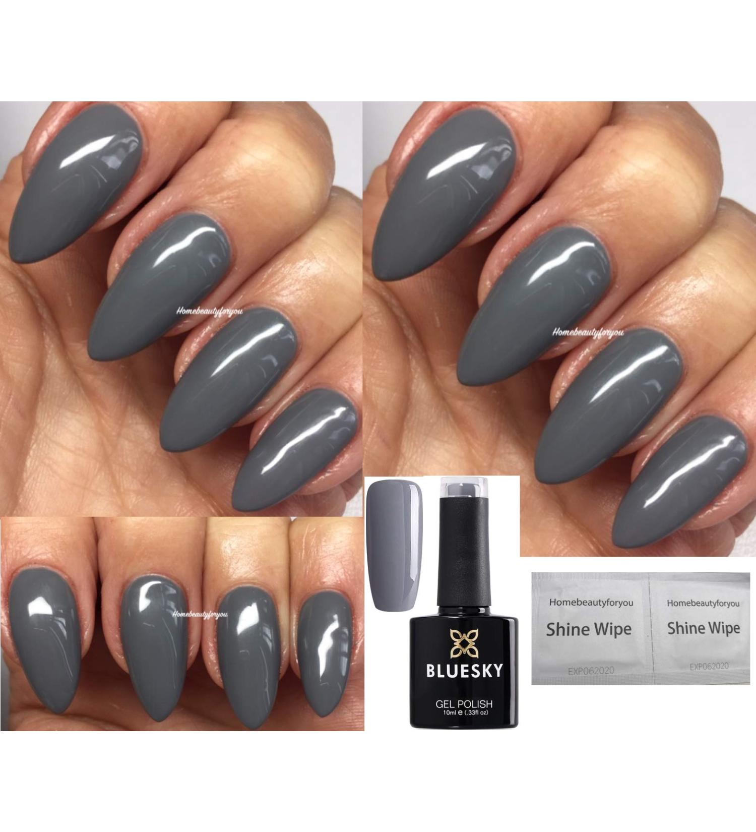 Bluesky Nail Gel Polish GREY MR GREY Medium Grey DC85 UV LED Soak Off (Requires Drying Under UV/LED Lamp) - Buy Online on GoSupps.com