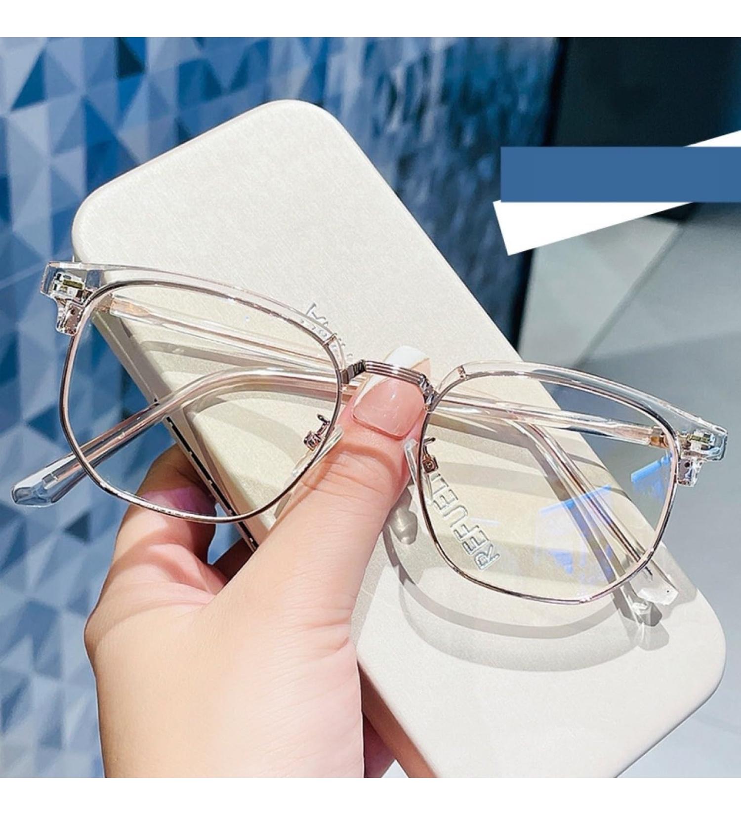 Fuqinqingoz Blue Light Blocking Glasses - Classic Computer Reading Glasses for Tired Eyes - C4 Flat Light Mirror (+0.00 Size) - Buy Online on GoSupps.com