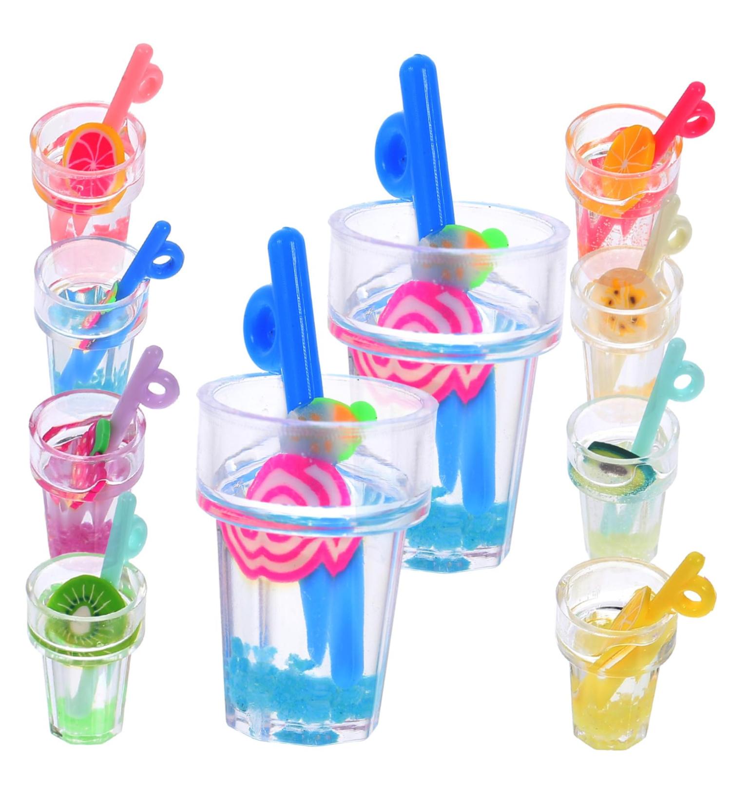 SEWOART 30pcs Luminous Fruit Cup Phone Case Micro Landscape Ornaments Diy Craft Decorations Drink Cup Shape Charm Phone Shell Drink Cup Ornaments Miniature Scattered Beads Resin re-usable - Buy Online on GoSupps.com