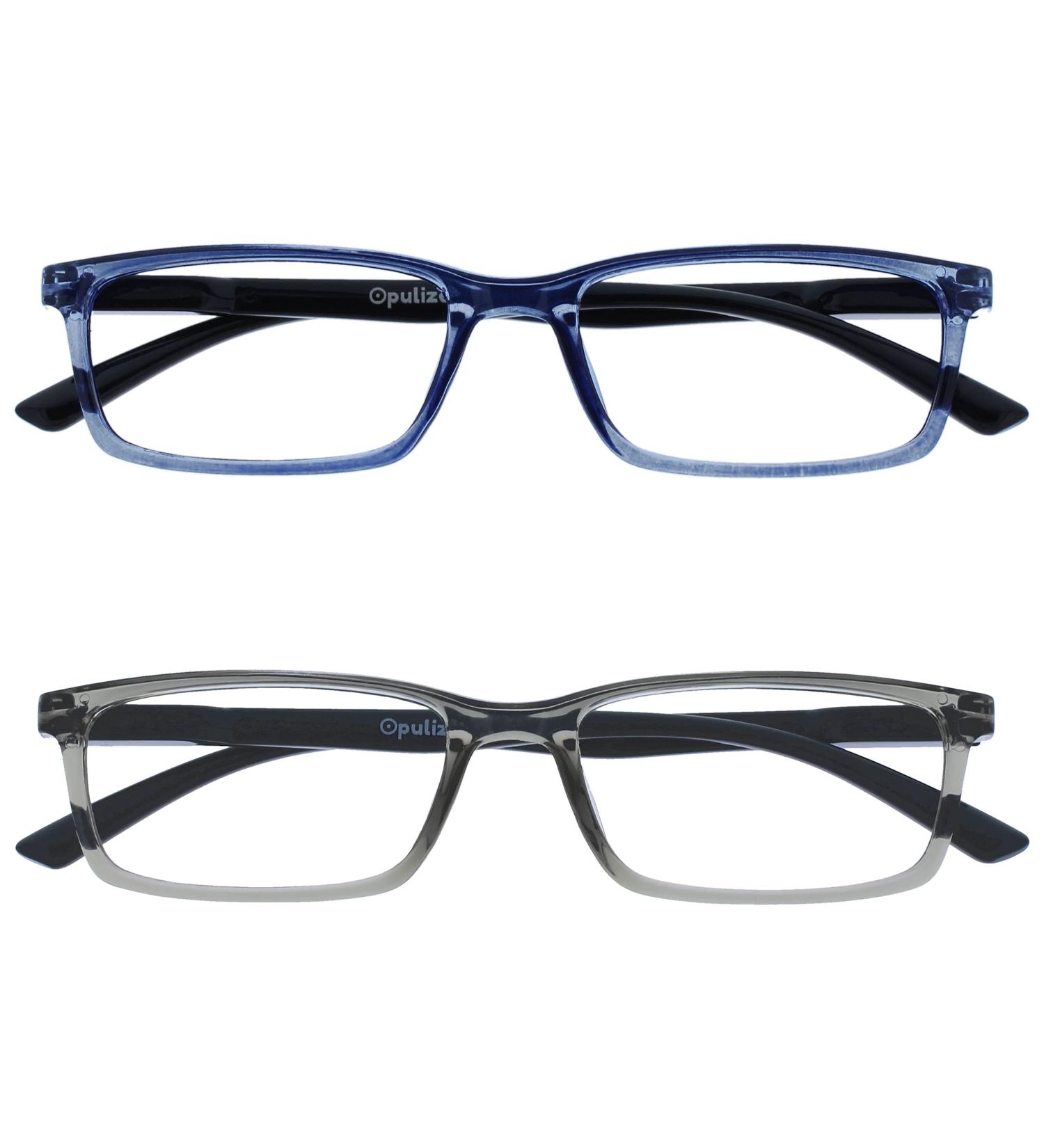 Opulize Blue Light Filter Glasses for Men | Anti-Reflective Gaming & Computer Glasses | Narrow Frame with Spring Hinges | +1.50 Diopters - Buy Online on GoSupps.com
