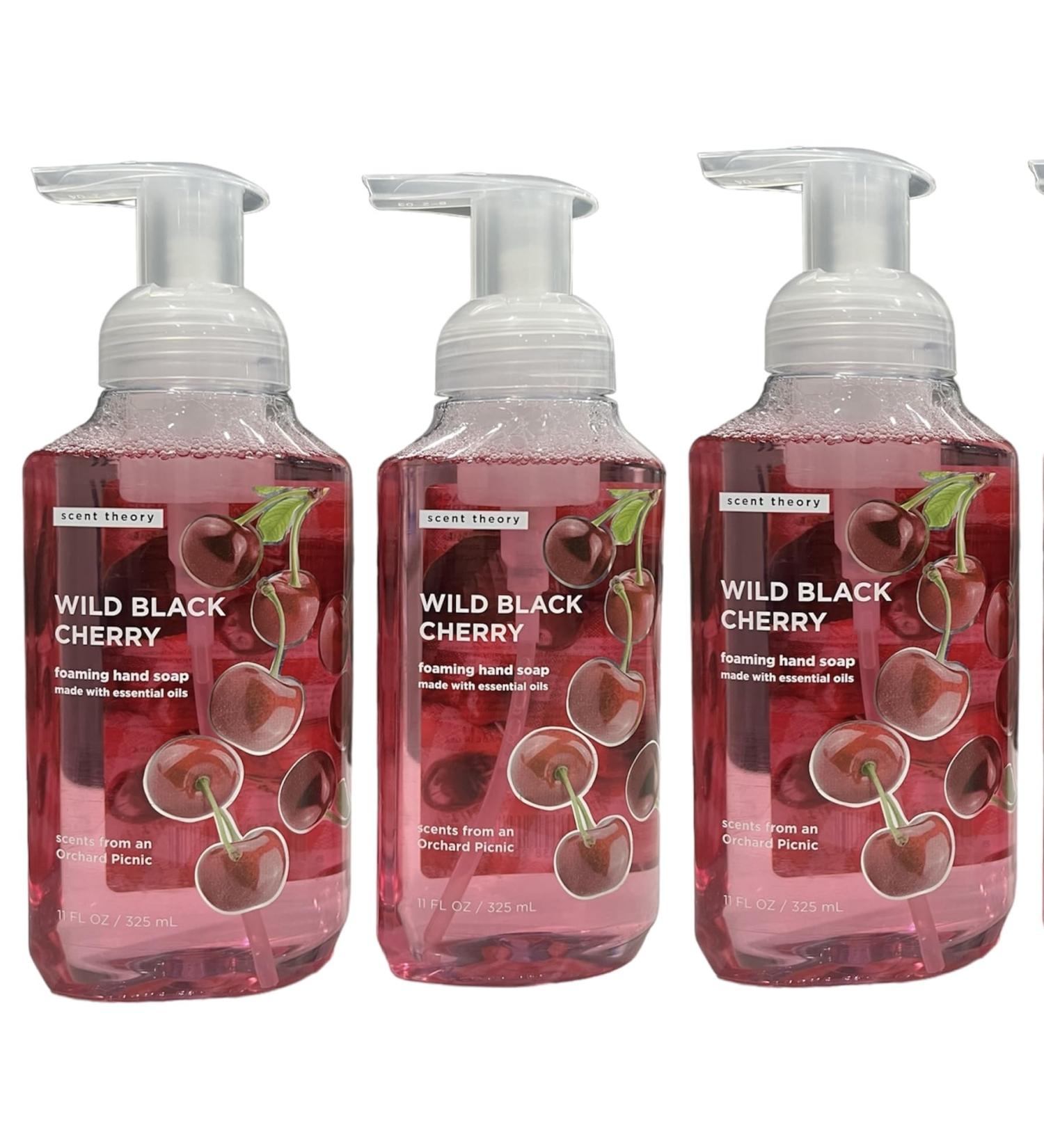 Scent Theory Hand Pump Foaming Soap - 11 oz Essential Oils Pack of 3 - Wild Black Cherry International Shipping Available - Buy Online on GoSupps.com