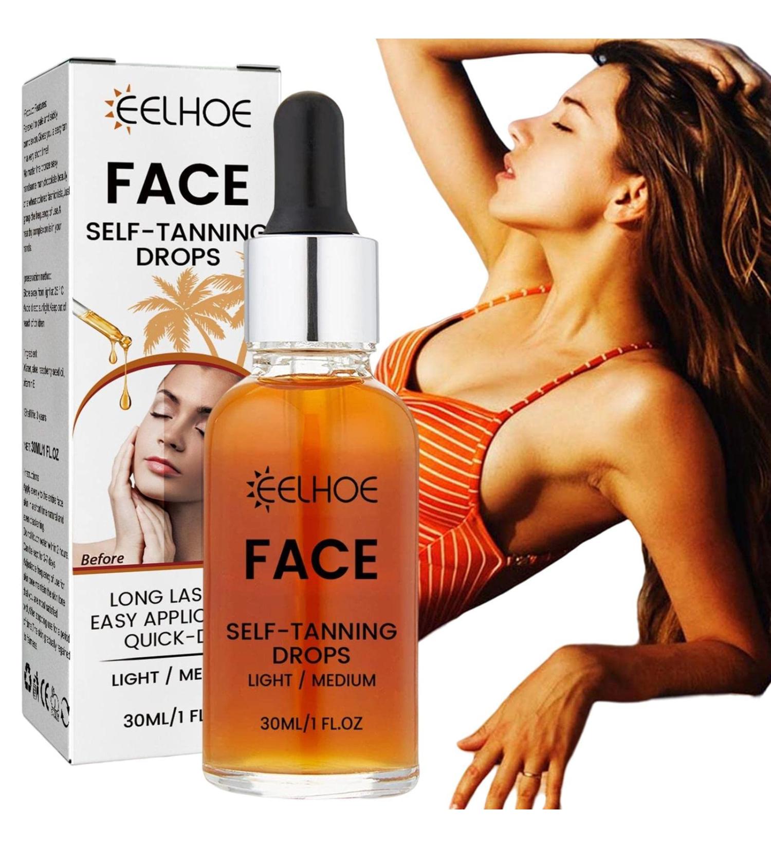 Self-Tanning Drops for Face Self-Tanning Serum Face Moisturizing Serum Auto Tanning Face Natural Sunless Self Tan Drops for Bronzing Complexion 30ml - Buy Online on GoSupps.com