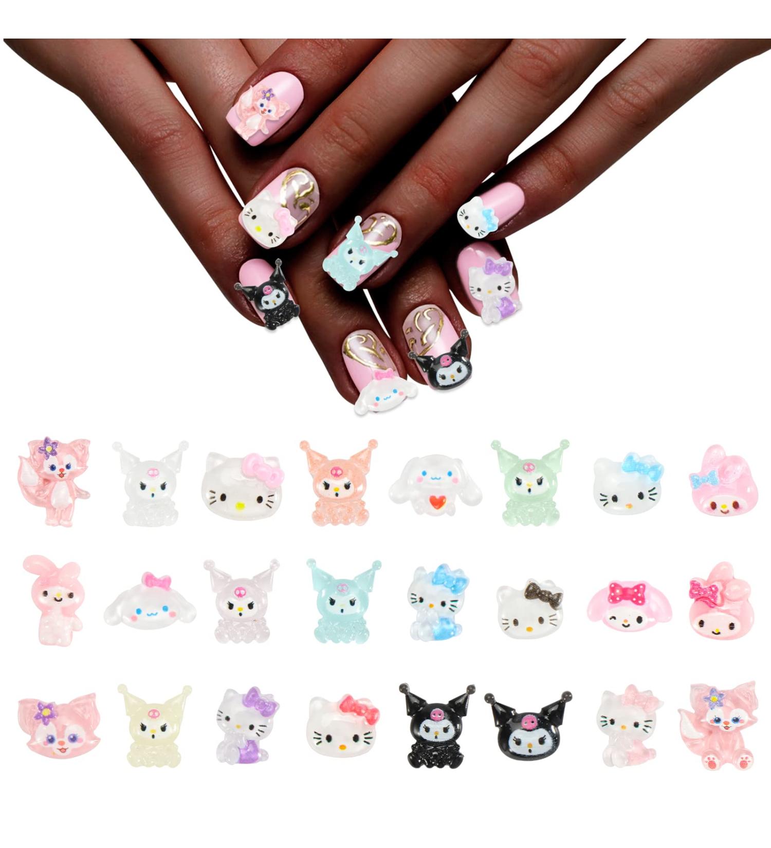 144pcs 3D Kawaii Resin Nail Charms - Nail Art Decorations & Crafts Supplies - Buy Online on GoSupps.com