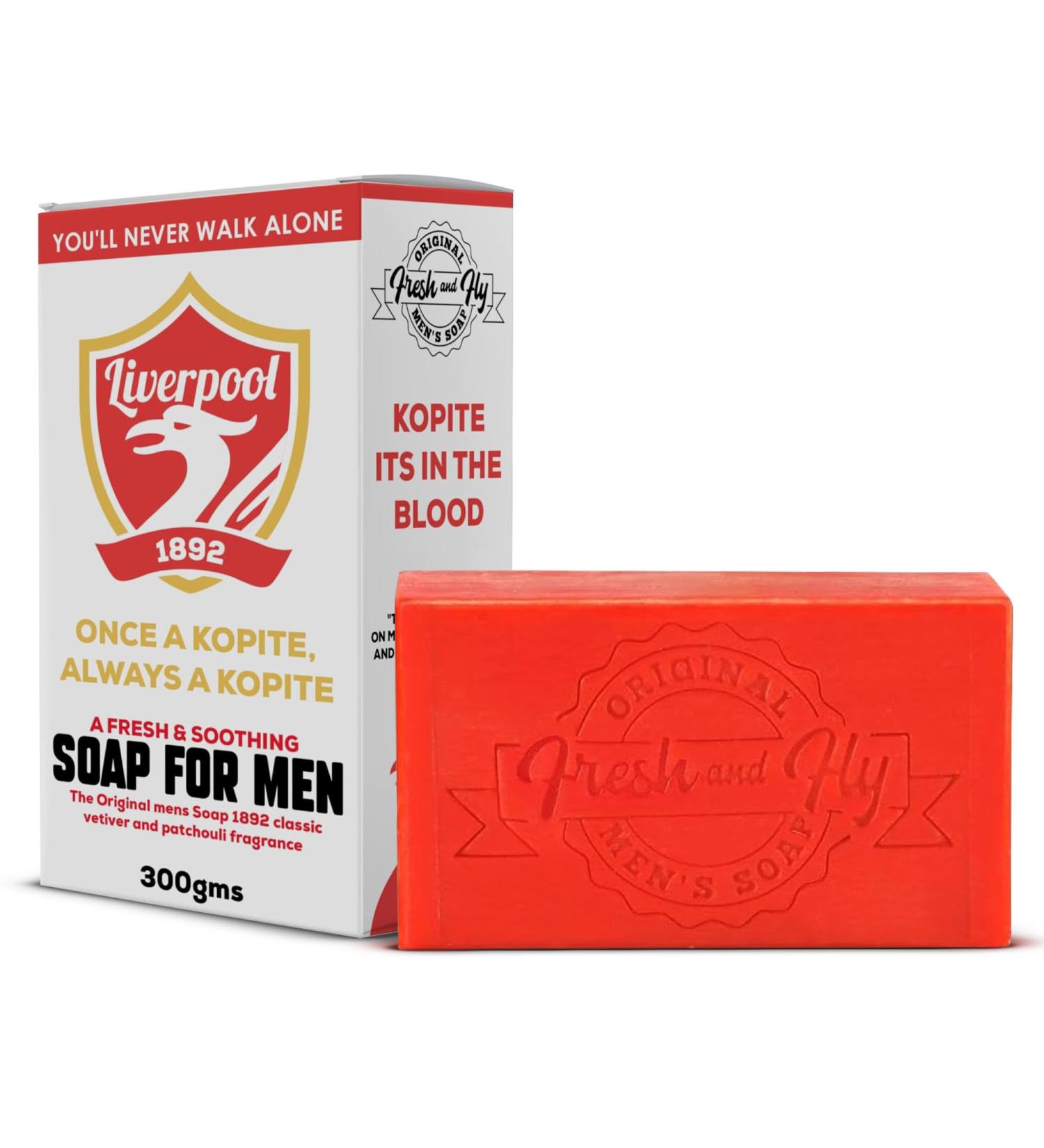 Fresh and Fly Liverpool FC Mens Soap (300g)- Ideal for Every Passionate Liverpool Supporter Gift for Liverpool Football Club Fans. - Buy Online on GoSupps.com