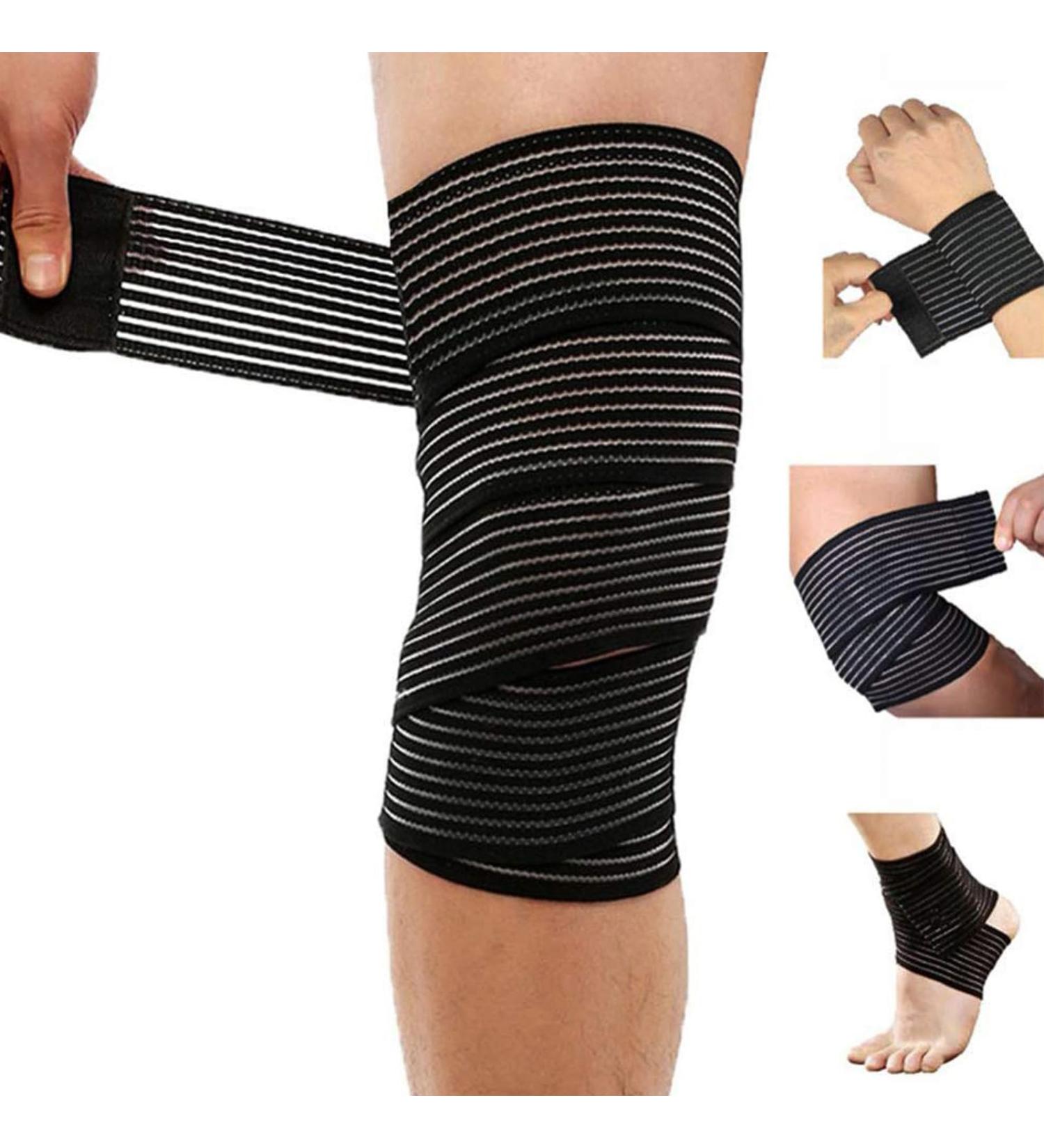 SOYATER Tendon Support Strap | Extra Long Elastic Knee Brace for Plantar Fasciitis Joint Pain & Swelling - Ideal for Squats Basketball Running & Tennis (180cm - Buy Online on GoSupps.com