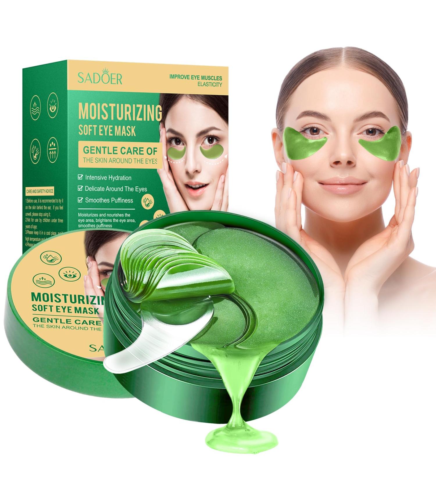 Patch Yeux Collagene anti Cerne Masque 30 Paires Patch Sous Yeux Masque pour Les Yeux Hydratant Aloe Vera Naturel Visage Les Poches Sous Les Yeux Skincare pour Contour des Yeux Soulage les poches Green - Buy Online on GoSupps.com