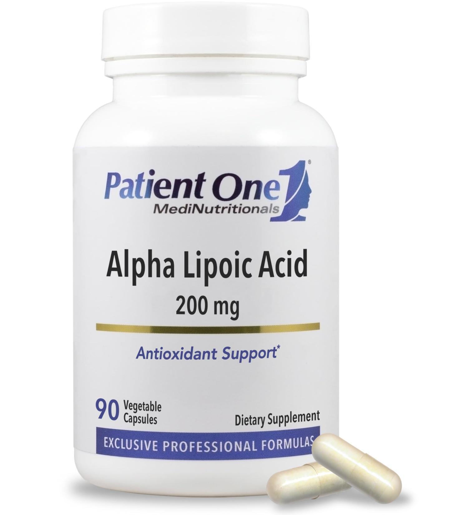 Patient One Alpha Lipoic Acid (ALA) 200 mg | Antioxidant Supplement to Support Nerve and Liver Health* | 90 Capsules - Buy Online on GoSupps.com