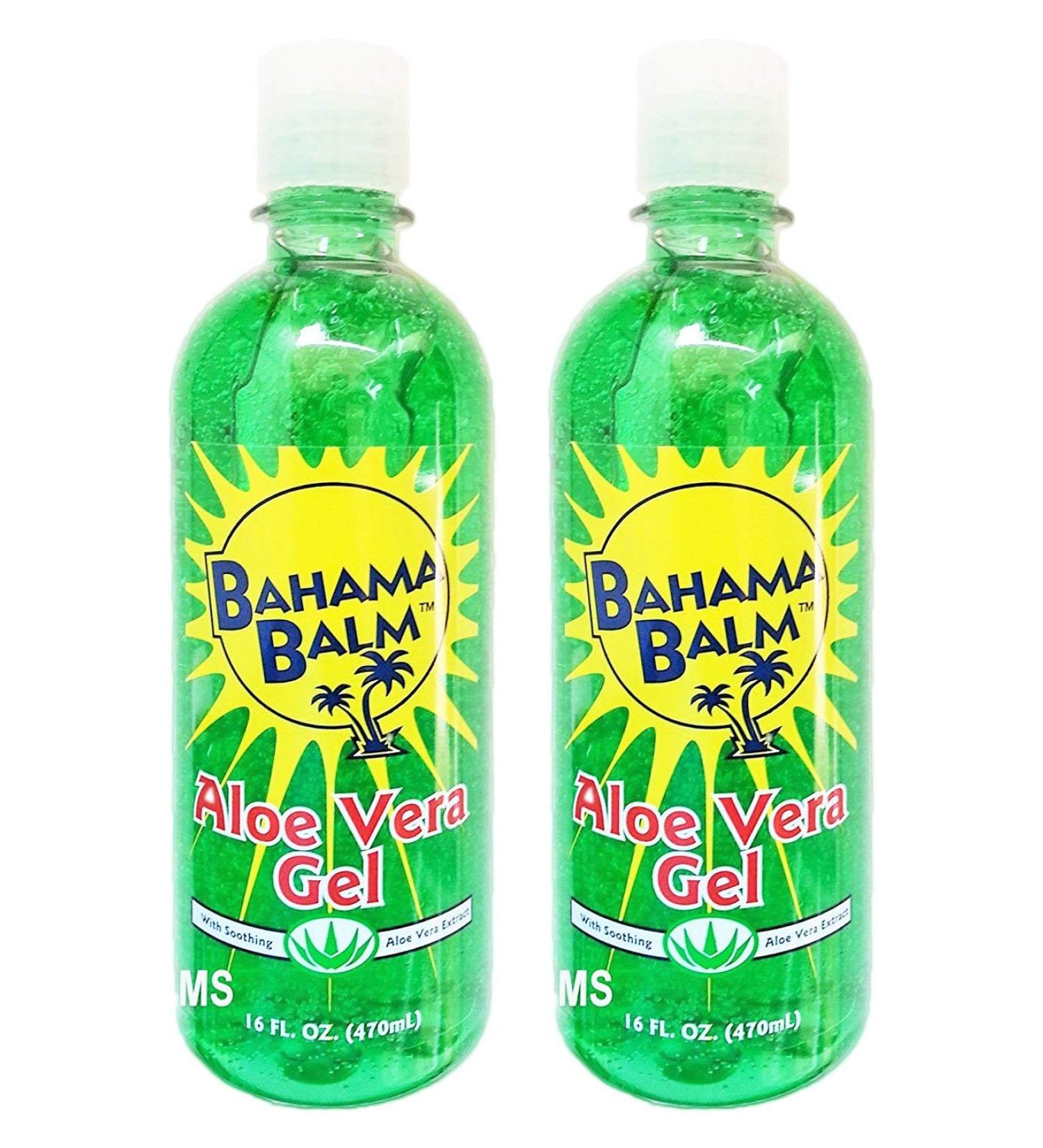 Bahama Balm 16oz Aloe Vera Gel After Sun Skin Care (2 Pack)