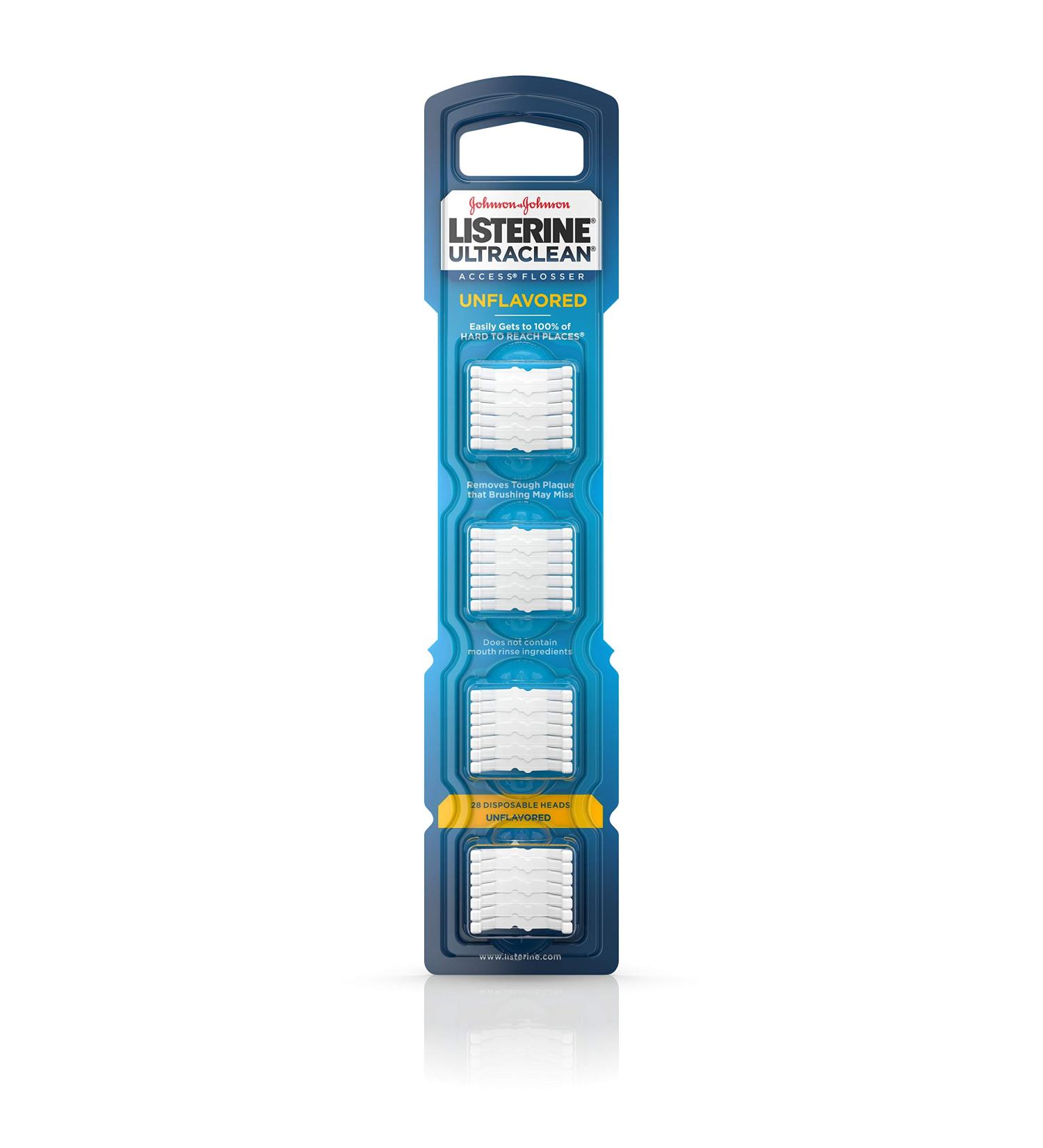 Listerine Ultraclean Access Disposable Flosser Refill Heads - 28 ct | Effective Plaque Removal & Oral Hygiene Solution - Buy Online on GoSupps.com