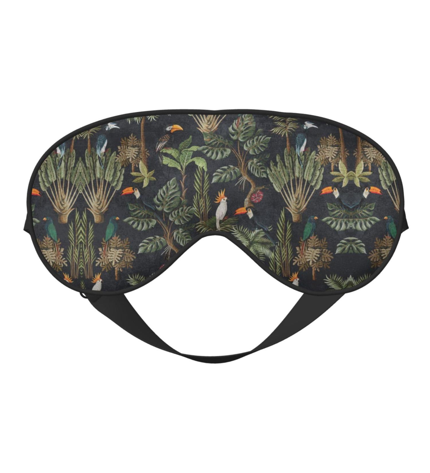 Watercolour Cactus Sleep Mask - Adjustable Soft & Breathable Blindfold for Deep Sleep Relaxation Travel & Meditation - International Shipping Available - Buy Online on GoSupps.com
