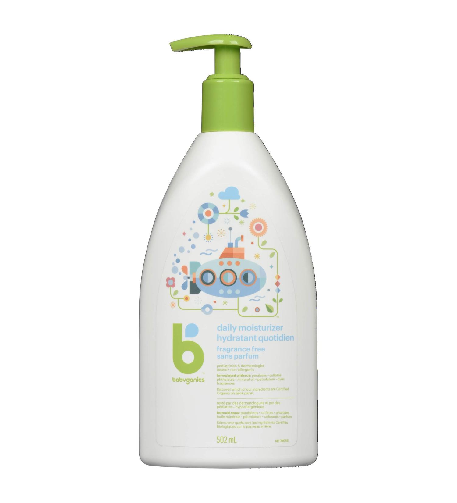 Babyganics Fragrance-Free Baby Body Lotion for Dry Skin Daily Baby Lotion and Body Moisturizer Formulated with Plant-Based Ingredients like Shea Butter and Cocoa Butter 502 ml Bottle Packaging May Vary Fragrance Free Lotion - Buy Online on GoSupps.com