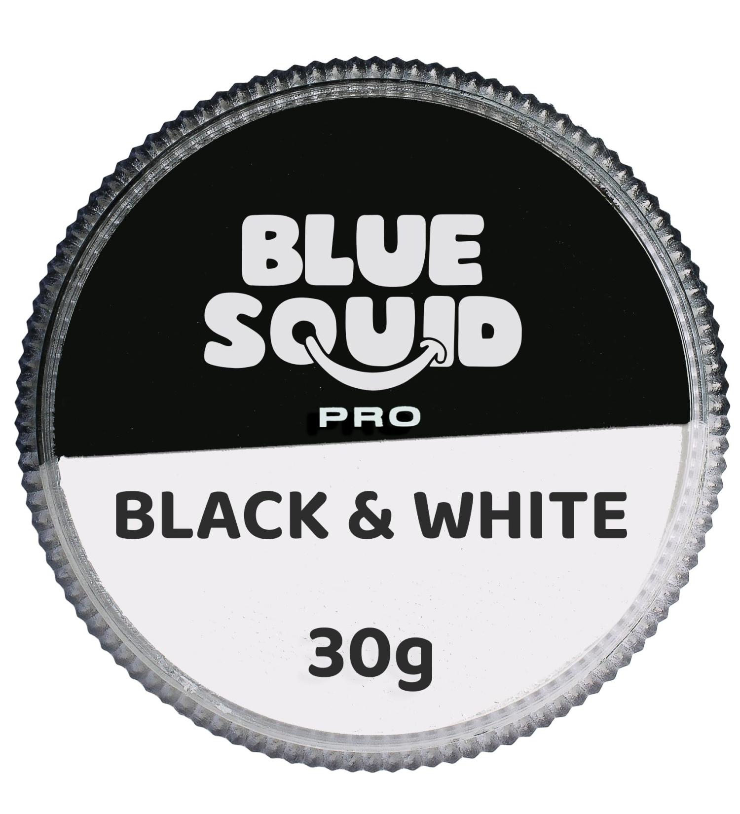Buy Blue Squid Pro Schminke Face & Body Paint - Black & White Split (30g) | Perfect for Adults Kids Carnival & SFX - International Shipping Available - Buy Online on GoSupps.com