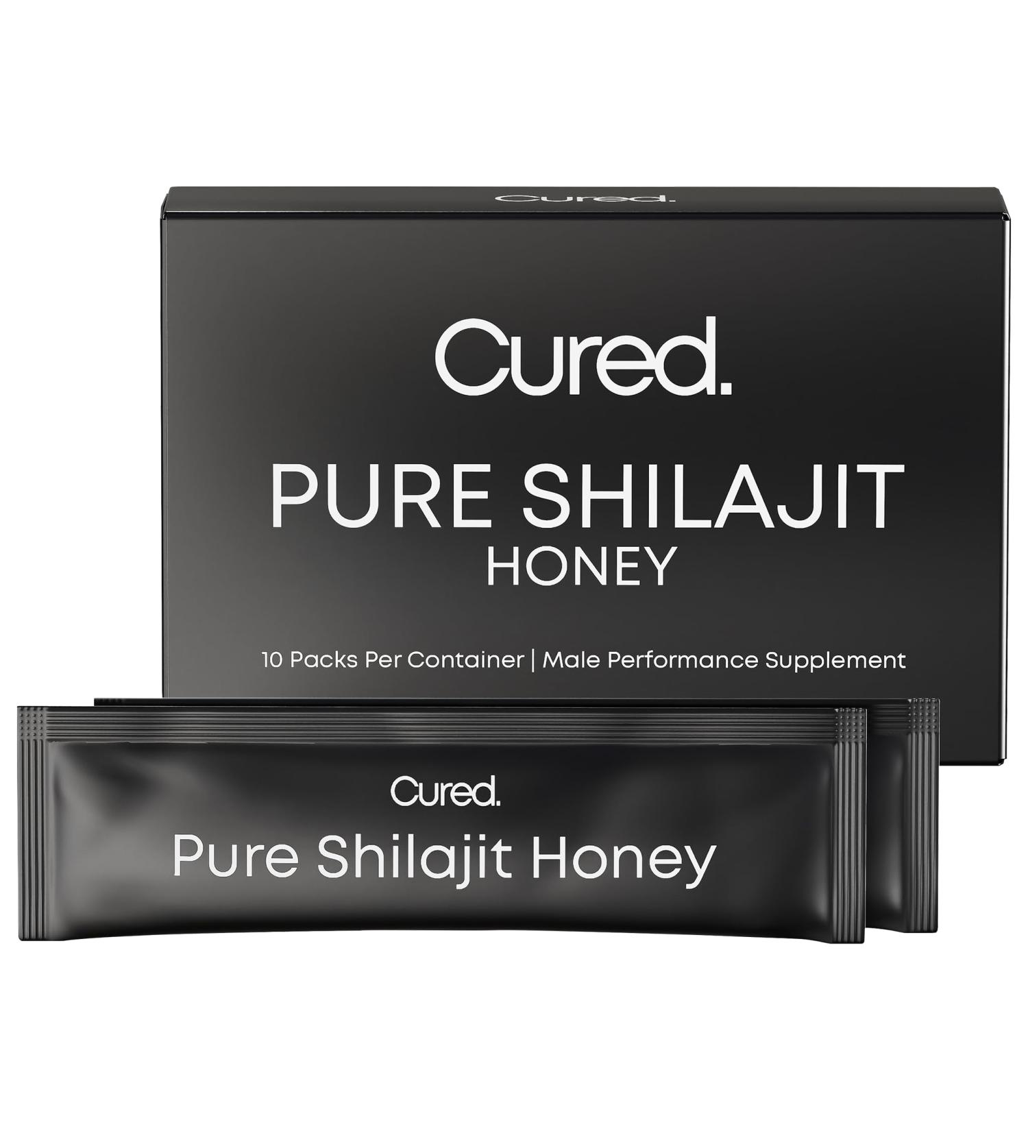 Cured Pure Himalayan Shilajit Honey Sticks 10 Pack | Maximum Strength Natural Performance Shilajit for Men w/ 85+ Trace Minerals | For Energy Endurance & Immunity | Non-GMO & Organic Raw Honey Packs - Buy Online on GoSupps.com