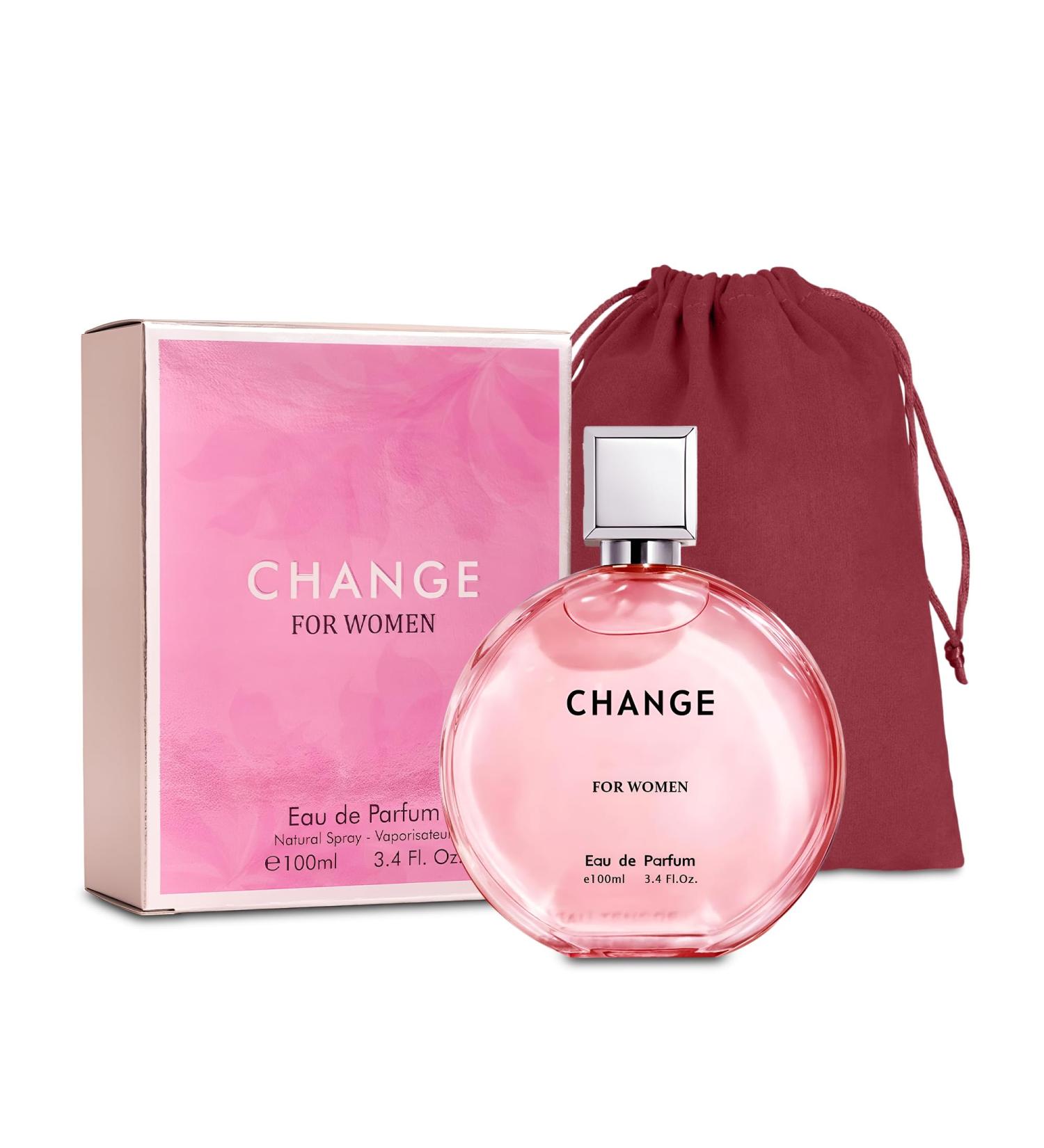 Change Women Eau de Parfum Spray Perfume Fragrance For Women-Daywear Casual Daily Cologne Set with Suede Pouch- 3.4 Fl Oz Bottle Beauty Gift for Birthday Anniversary - Buy Online on GoSupps.com