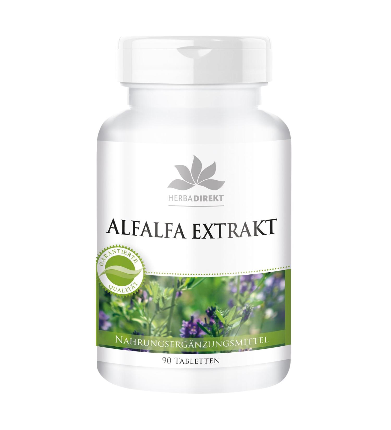 Buy Alfalfa Tablets (4:1 Extract) - 90 Tablets | Herbadirekt by Warnke - Premium German Quality - International Shipping Available - Buy Online on GoSupps.com