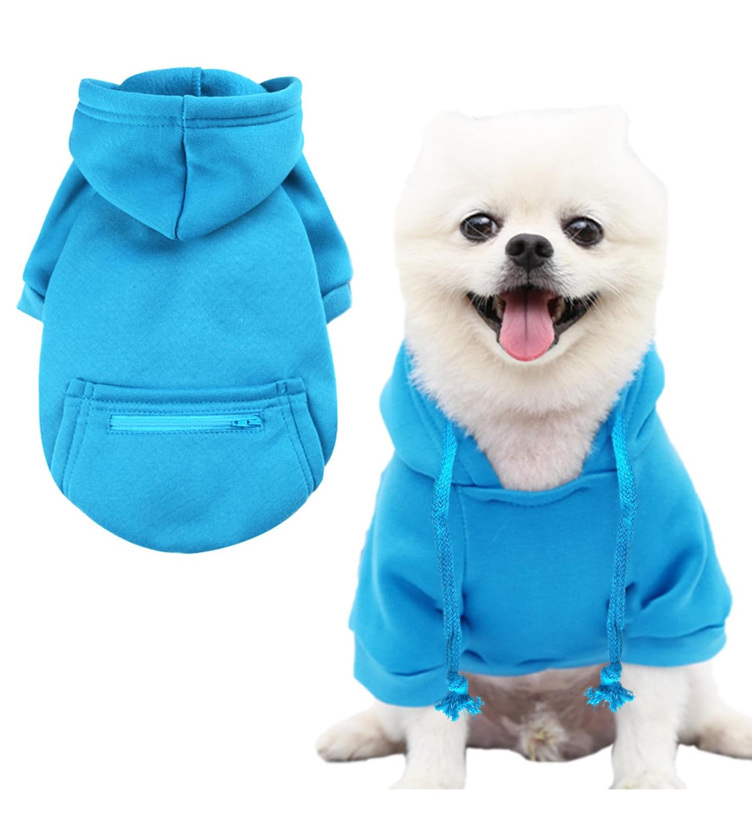 JECIKELON Winter Dog Hoodie Sweatshirt - Waterproof Chihuahua Costume (X-Small Y02-Blue) | Stylish & Warm Pet Apparel - Buy Online on GoSupps.com