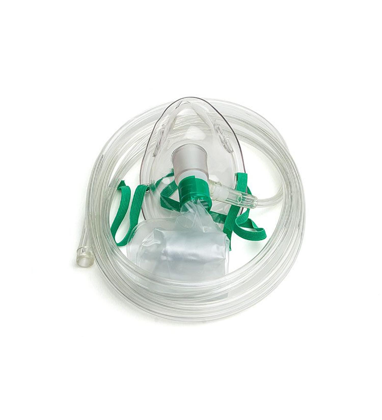 Dealmed Non-Rebreather Oxygen Mask - Adjustable Nose Clip, Clear Finish - Adult Size for Doctors, EMTs, Hospitals - First Aid Kit Essential - Buy Online on GoSupps.com
