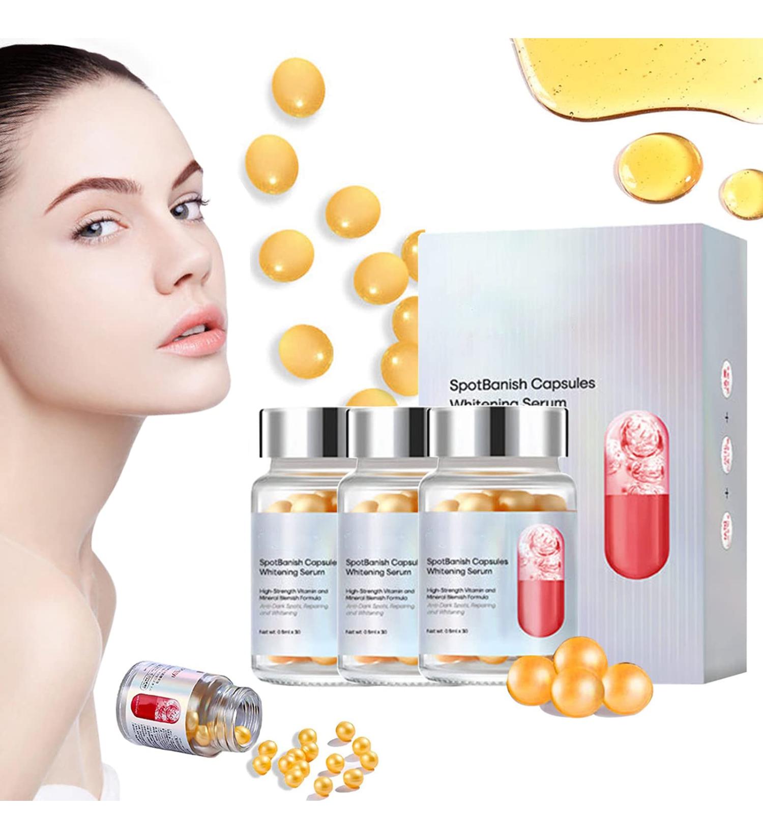 Spotanish Whitening Serum Capsules - Dark Spot Corrector & Anti-Aging Treatment (3PCS) - Buy Online on GoSupps.com