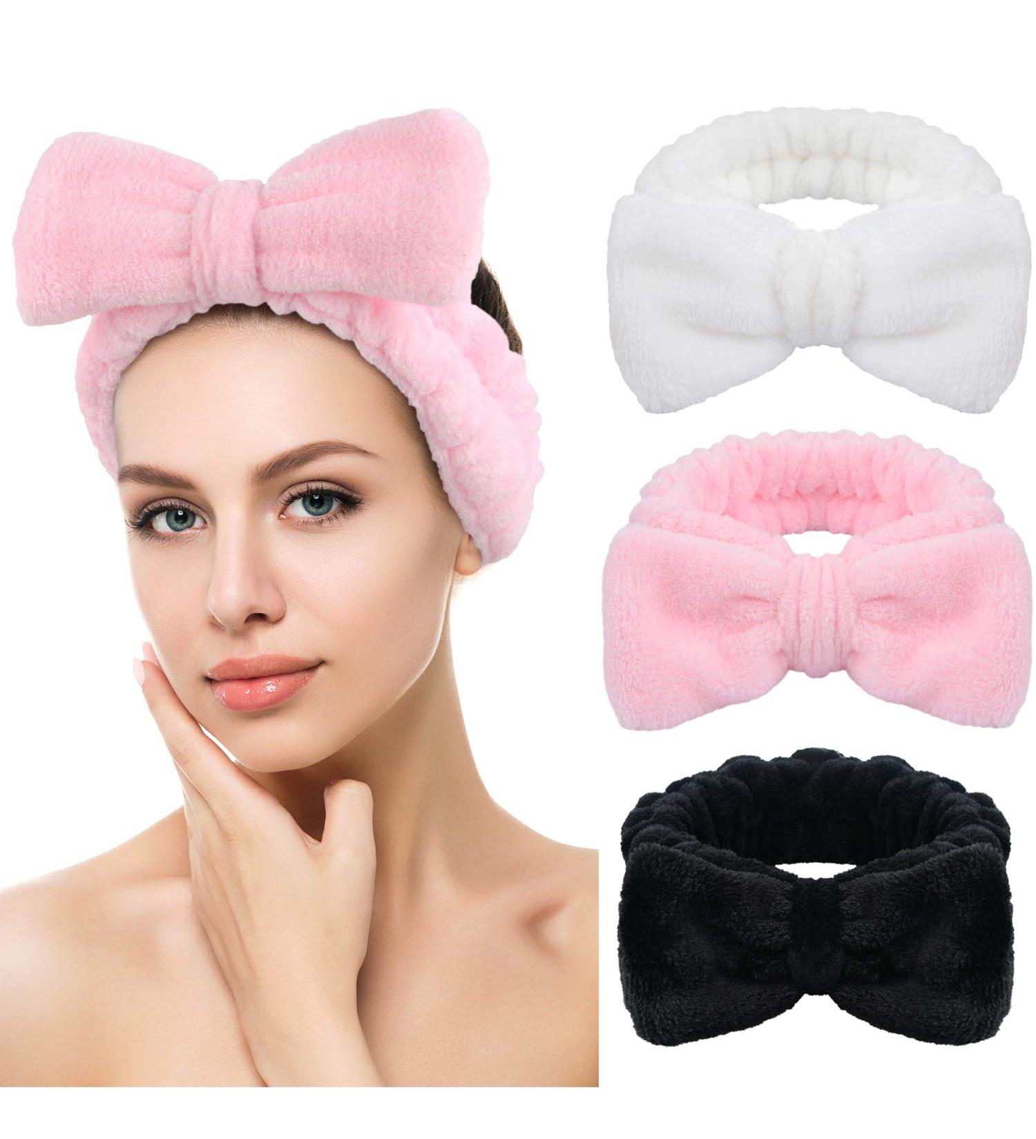 SINLAND Cute Hair Bands Spa Headband for Women 3Pack - Assorted Colors - Buy Online on GoSupps.com