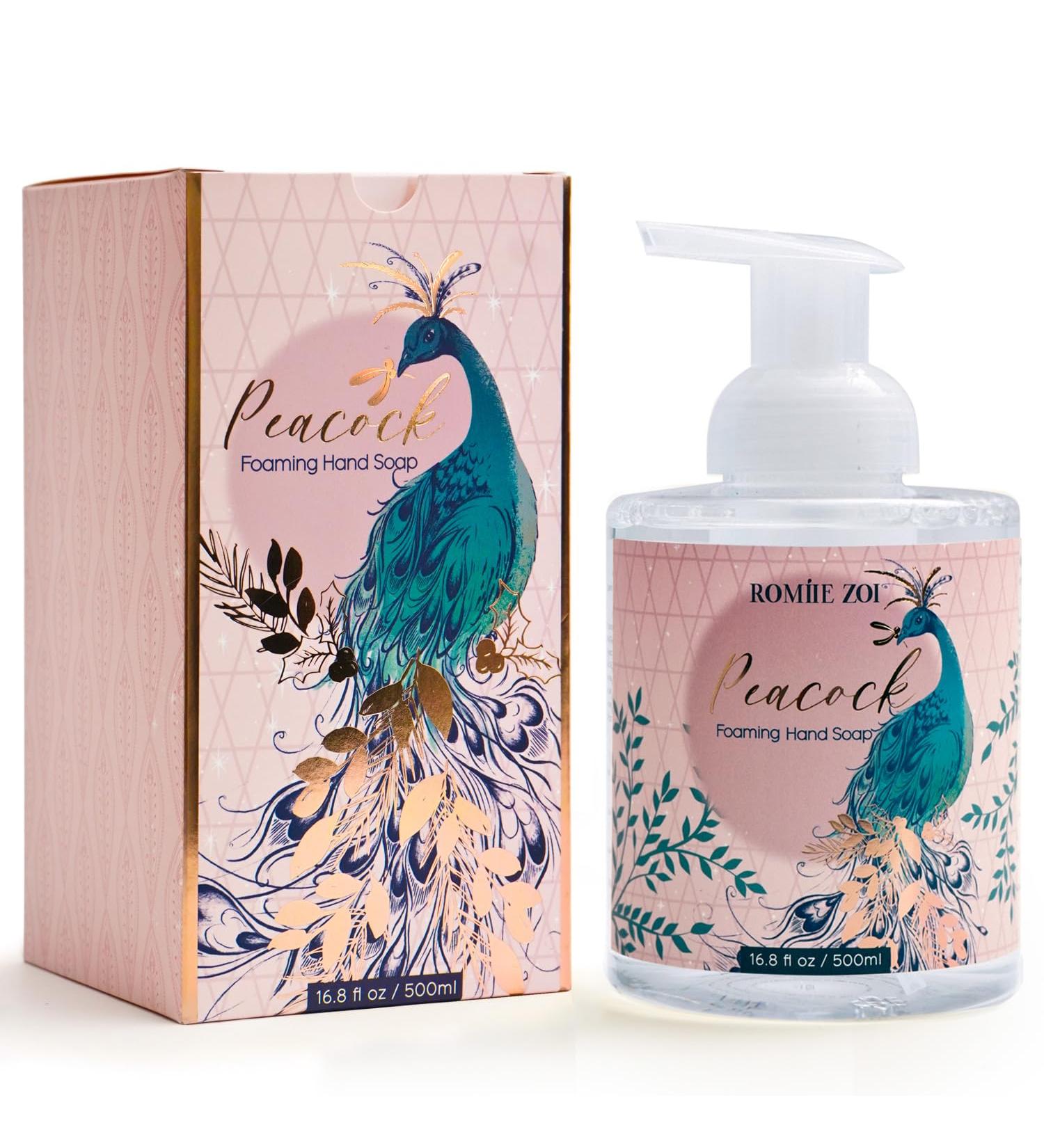 Christmas Foaming Hand Soap Gift Box - Peacock & Blue Lotus Aroma - 500ml International Shipping - Buy Online on GoSupps.com