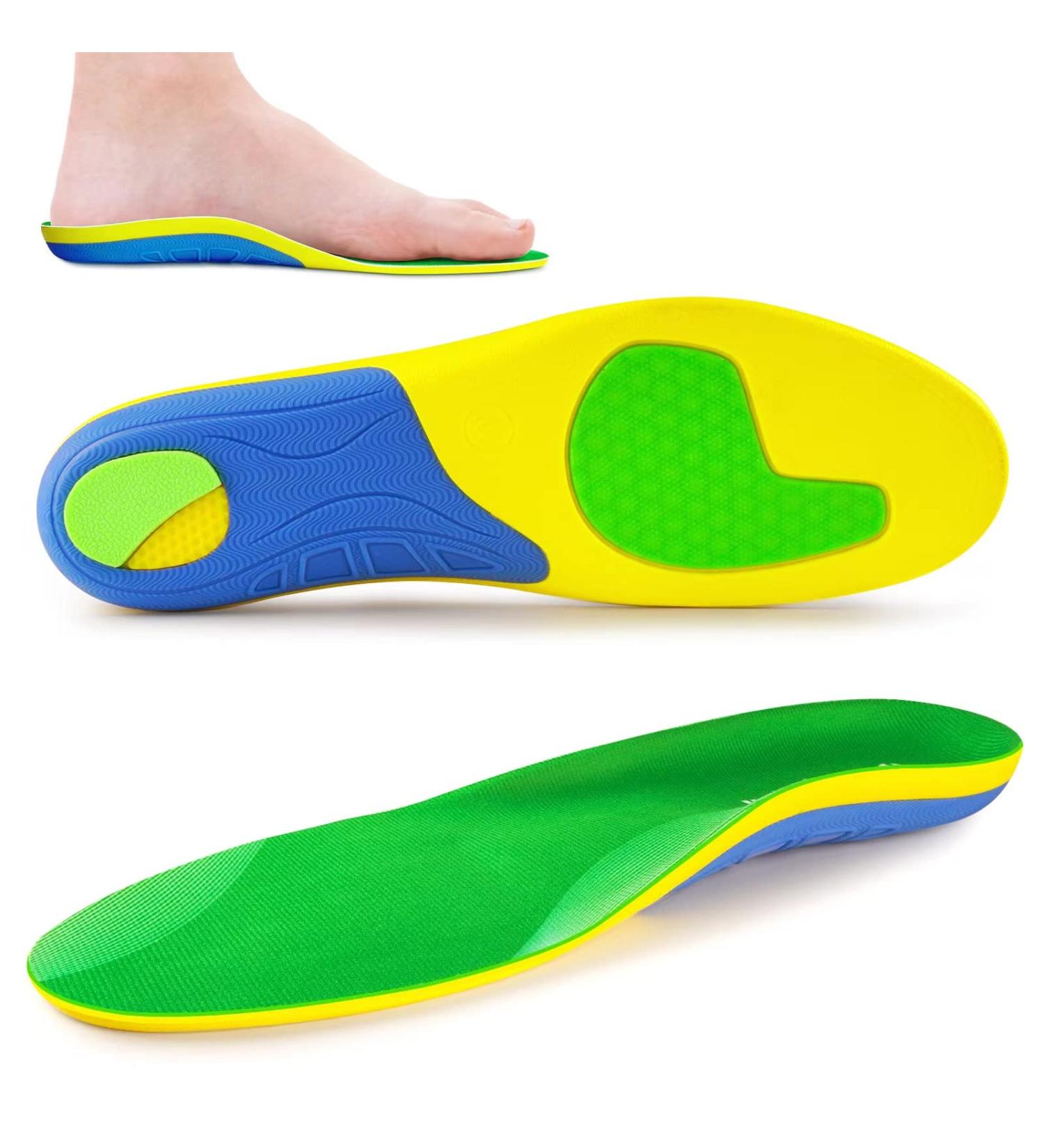 Best Insoles for Work Shoes | Plantar Fasciitis & Foot Pain Relief | Dersoning Inserts for Men & Women - Yellow XS (EU35-38) - 24cm - Buy Online on GoSupps.com