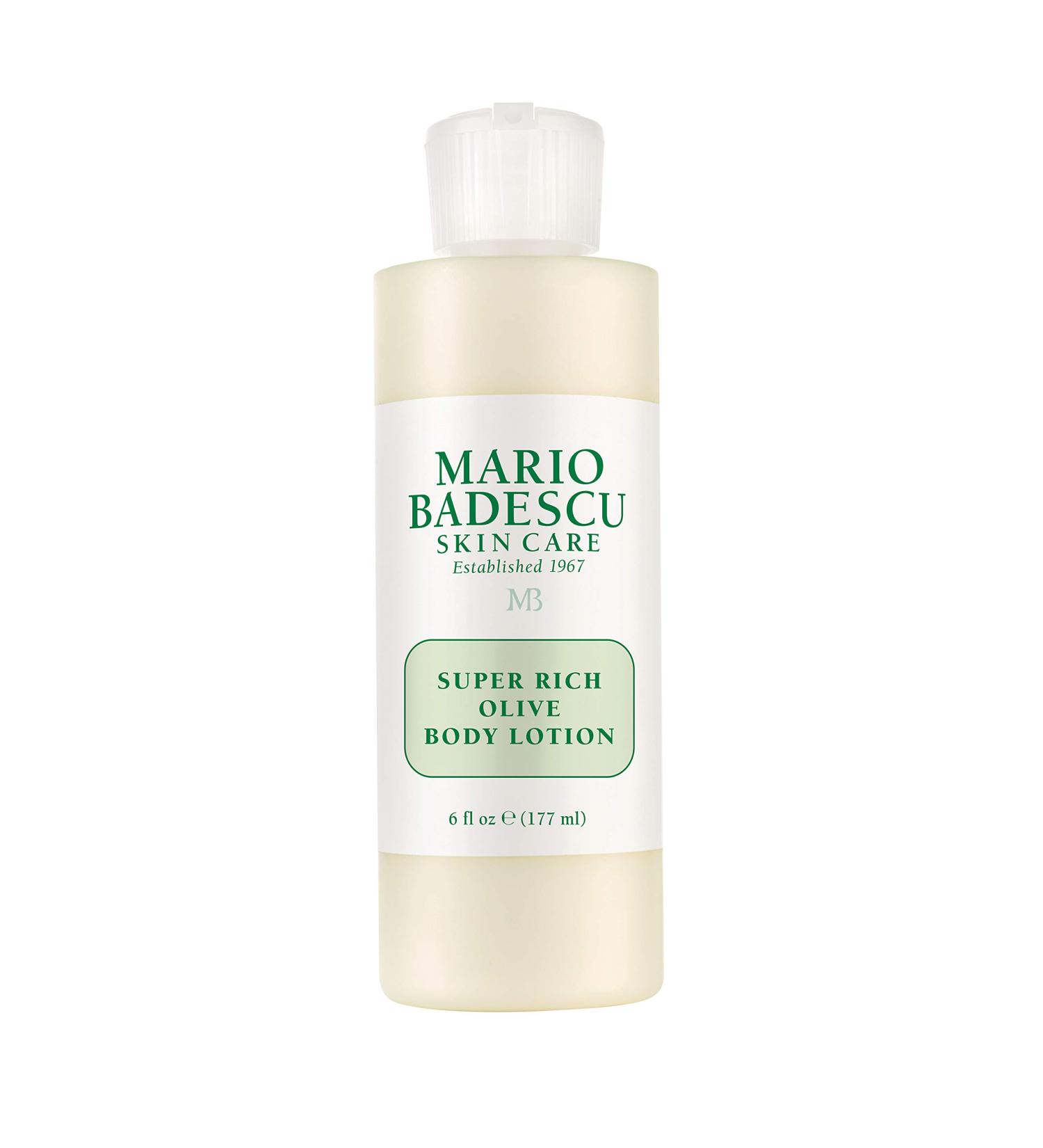 Mario Badescu Super Rich Olive Body Lotion for Dry Skin Non-Greasy and Creamy Moisturizer Infused with Olive Oil Ideal for All Skin Types 6 Fl Oz - Buy Online on GoSupps.com