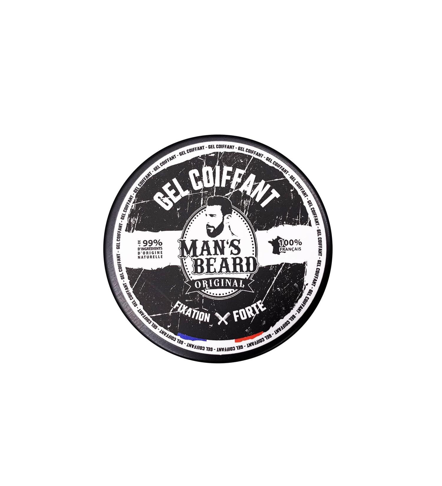 Man's Beard - Strong Hold Wet Effect Styling Gel - Capacity: 90 ml - 100% French manufacturing - Ingredients of natural origin - Buy Online on GoSupps.com