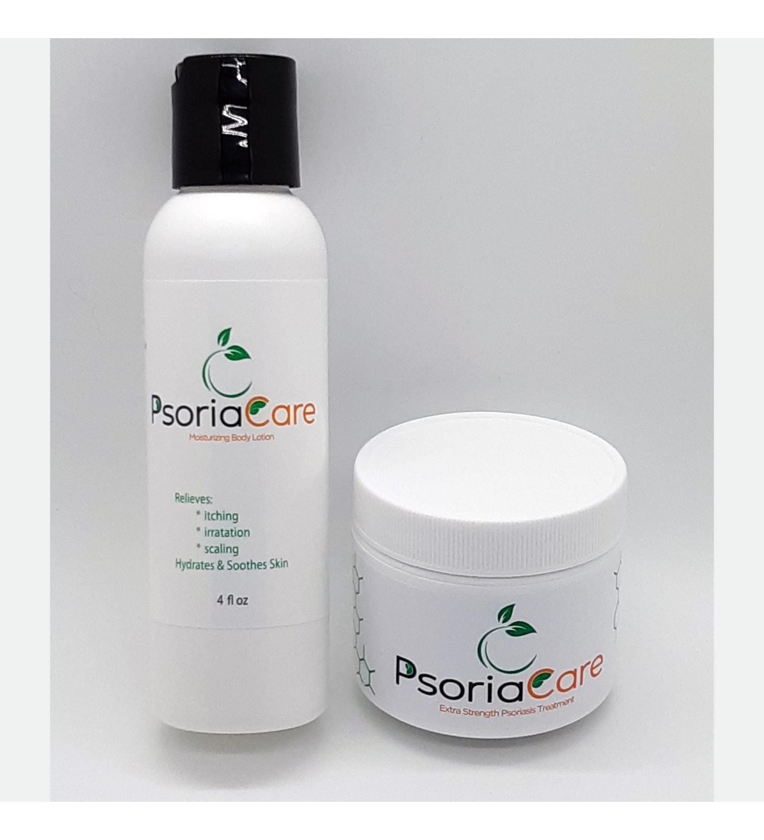 PsoriaCare Psoriasis Skin Bundle - Balm 2oz & Lotion 4oz | Soothing Moisturizer Set - Buy Online on GoSupps.com
