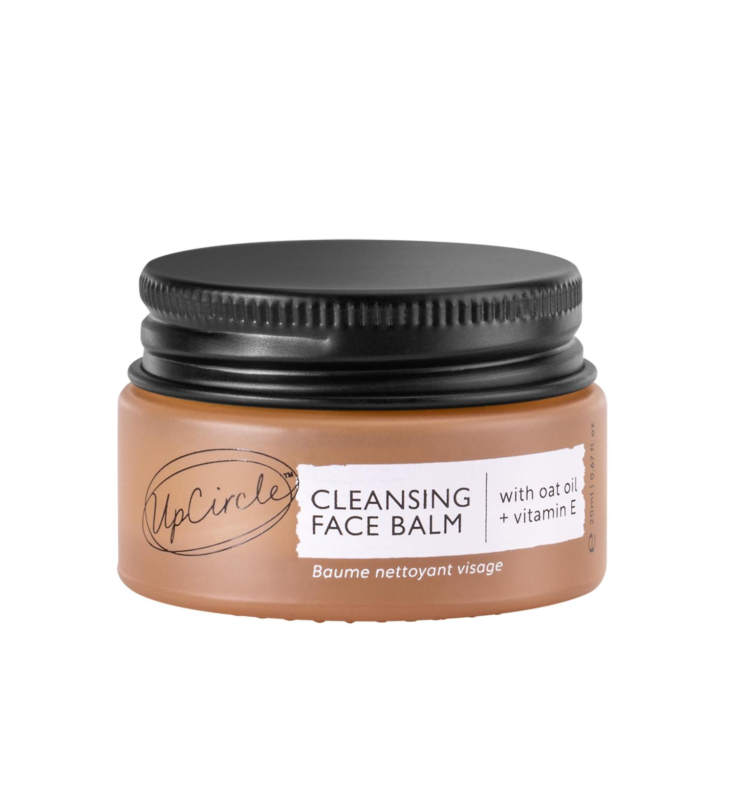 UpCircle Mini Travel Size Cleansing Face Balm with Apricot 20ml - Natural Cleanser To Remove Makeup + Clear Blackheads - Sea Buckthorn Oat + Rosemary Oil - Vegan + Cruelty-Free - Buy Online on GoSupps.com