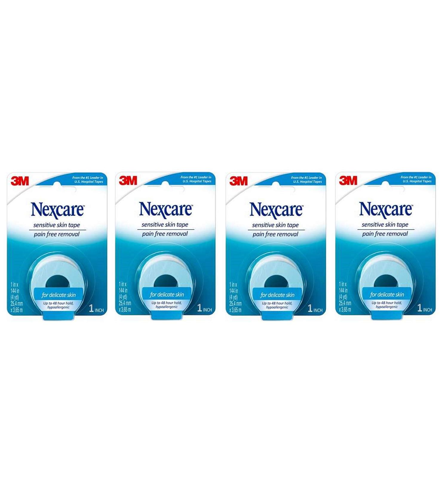 3M Nexcare Sensitive Skin Tape 1in x 4yds - Pack of 4 - Buy Online on GoSupps.com
