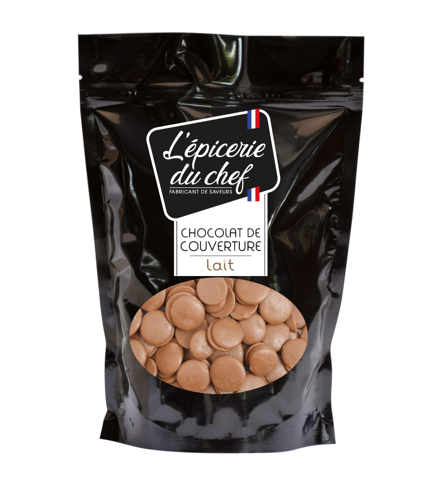 Chef's Grocery Resealable Bag Of Chocolate Pucks Milk Cover 200 G - Buy Online on GoSupps.com