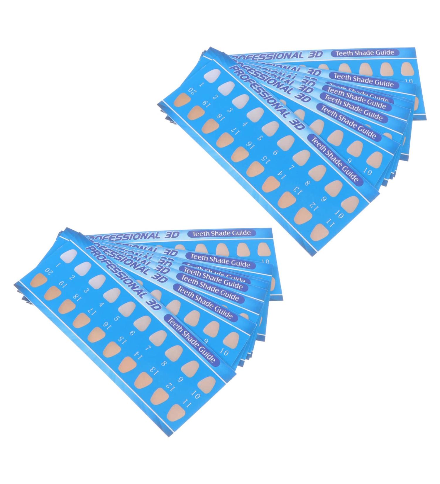 Exceart 50-Piece Tooth Shade Shadow Card Set for Dental Color Comparison | International Shipping - Buy Online on GoSupps.com